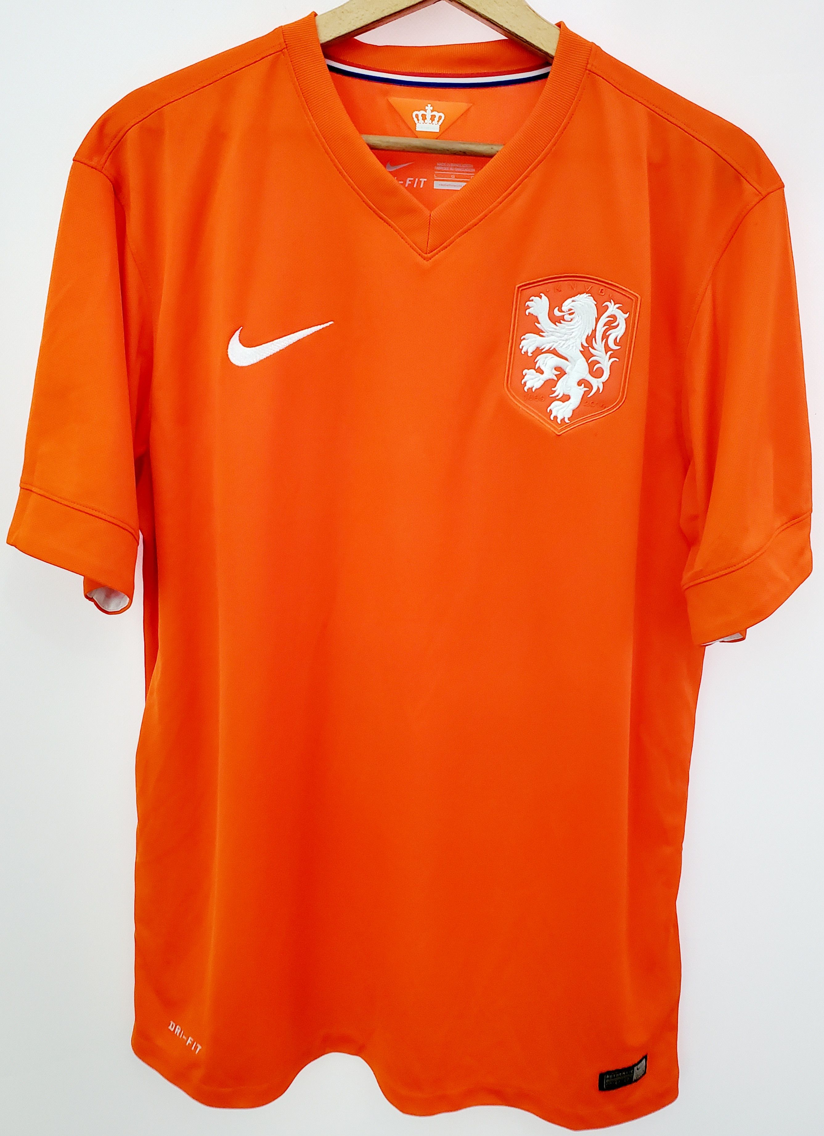 Nike NETHERLANDS 2014 2015 HOME SOCCER JERSEY new condition L Size US L / EU 52-54 / 3 - 1 Thumbnail