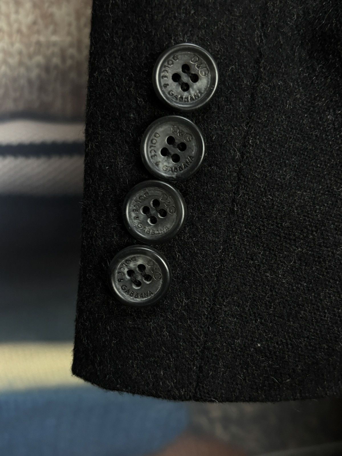Dolce & Gabbana Dolce & Gabbana Vintage Dark Gray Wool Blazer Jacket Size US L / EU 52-54 / 3 - 6 Thumbnail