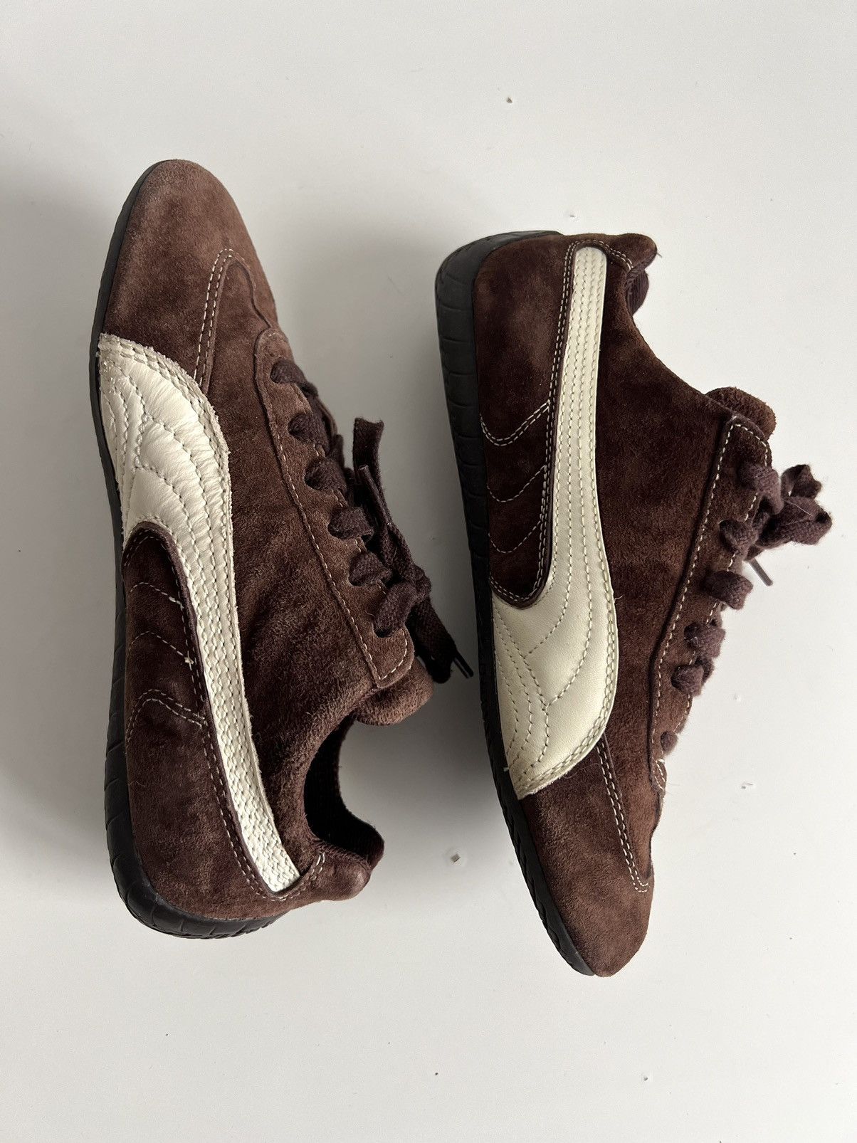 Puma Vintage Puma Speedcat Brown Suede Sneakers Size US 7 / IT 37 - 9 Thumbnail
