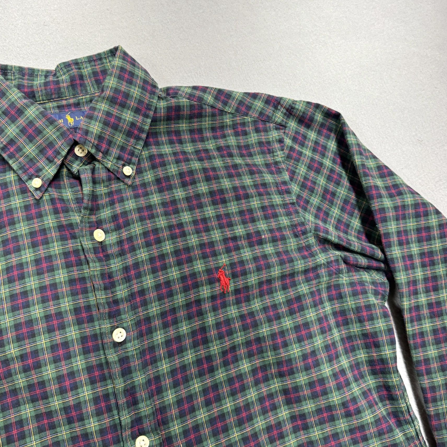 Ralph Lauren Ralph Lauren Shirt Mens Small Green Plaid Button-Down Long Sleeve Casual Size US S / EU 44-46 / 1 - 2 Thumbnail