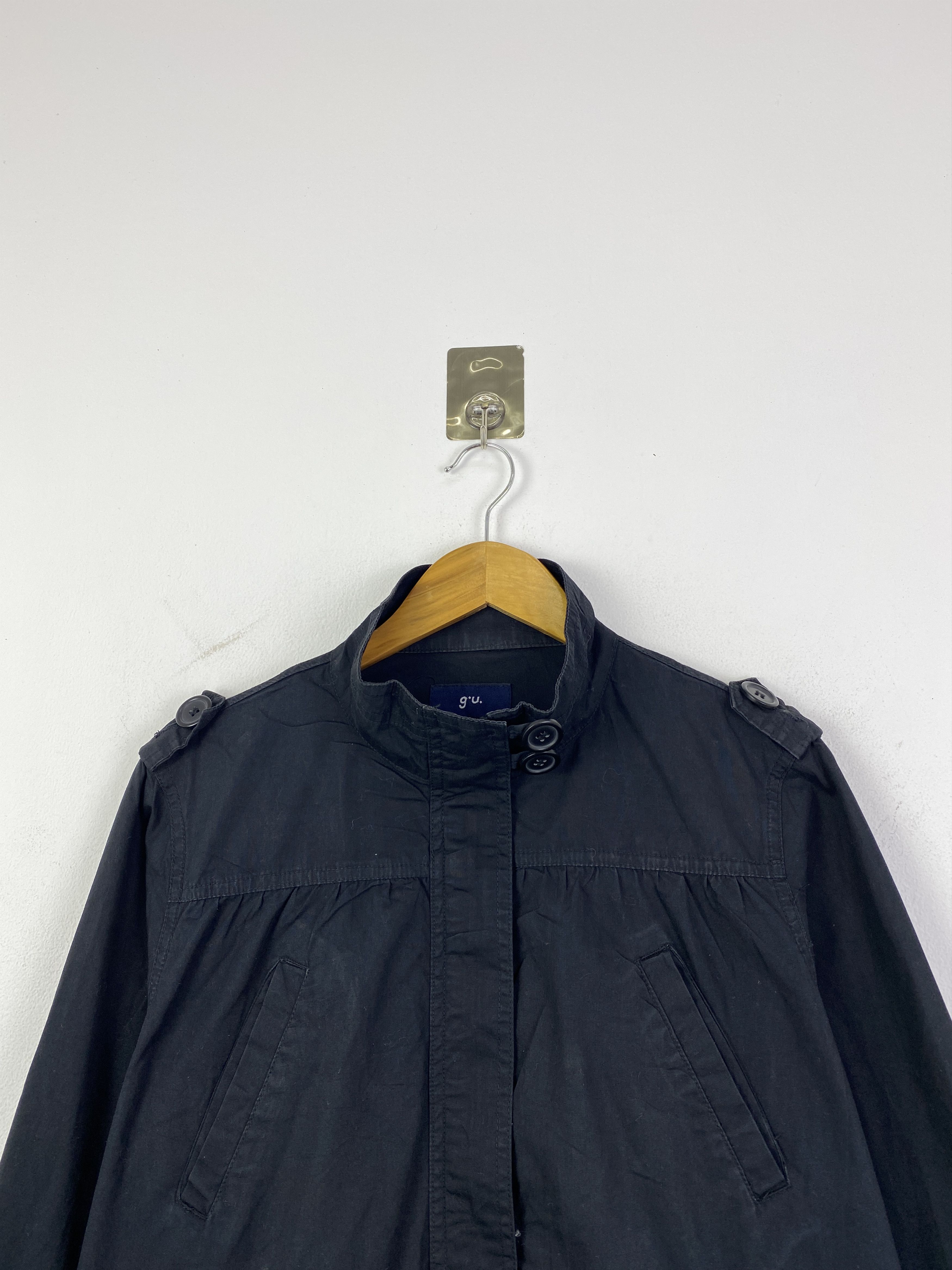 GU Vintage GU Black Military Style Long Jacket JA0234 Size US XL / EU 56 / 4 - 3 Thumbnail