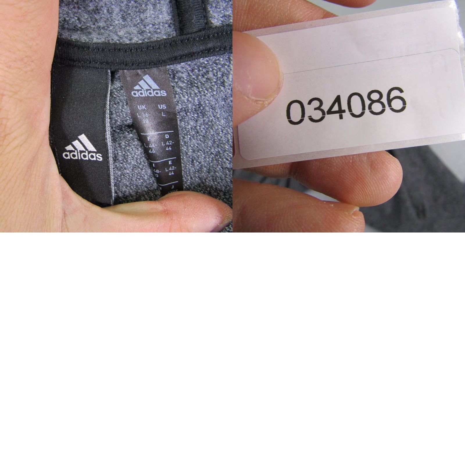Adidas ADIDAS Hoodie Women Large Gray Pullover Crop Athletic Gym Sweatshirt Size L / US 10 / IT 46 - 8 Thumbnail