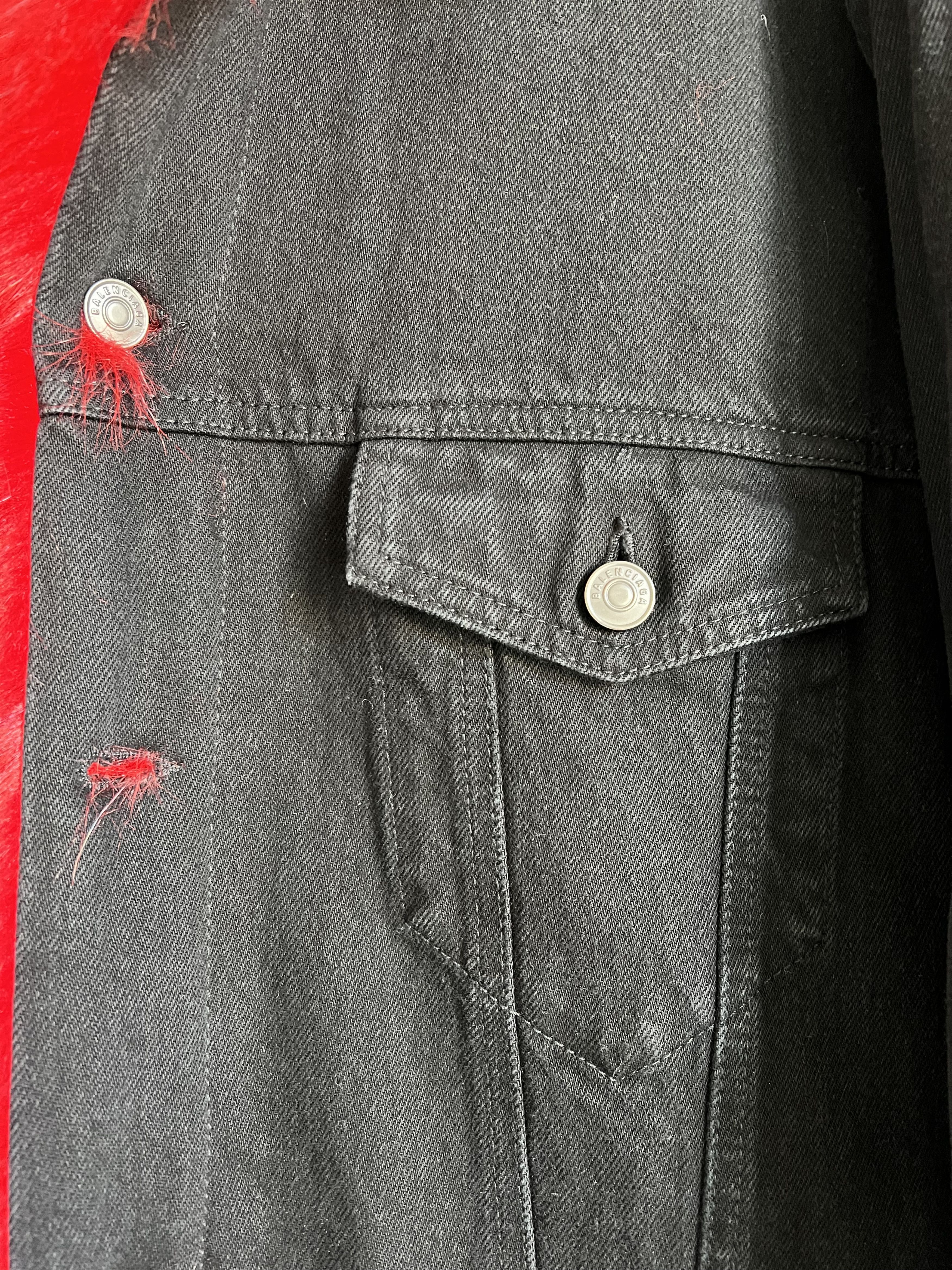 Balenciaga BALENCIAGA DENIM TRUCKER FUR SHEARLING 50 Size US M / EU 48-50 / 2 - 3 Thumbnail