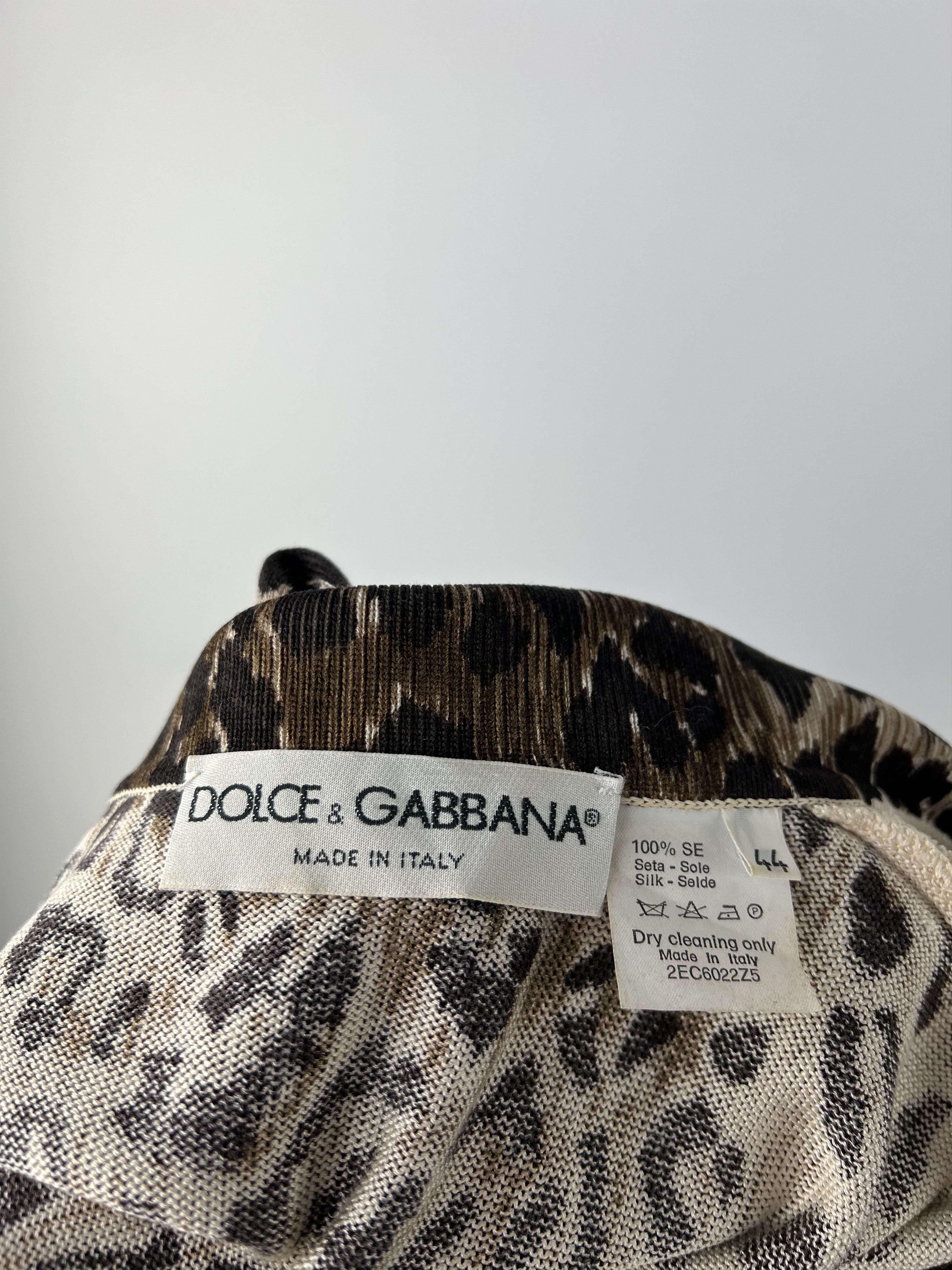 Dolce & Gabbana Dolce Gabbana Vintage Rare Leopard Silk Blouse Top Size IT44 Size M / US 6-8 / IT 42-44 - 5 Thumbnail