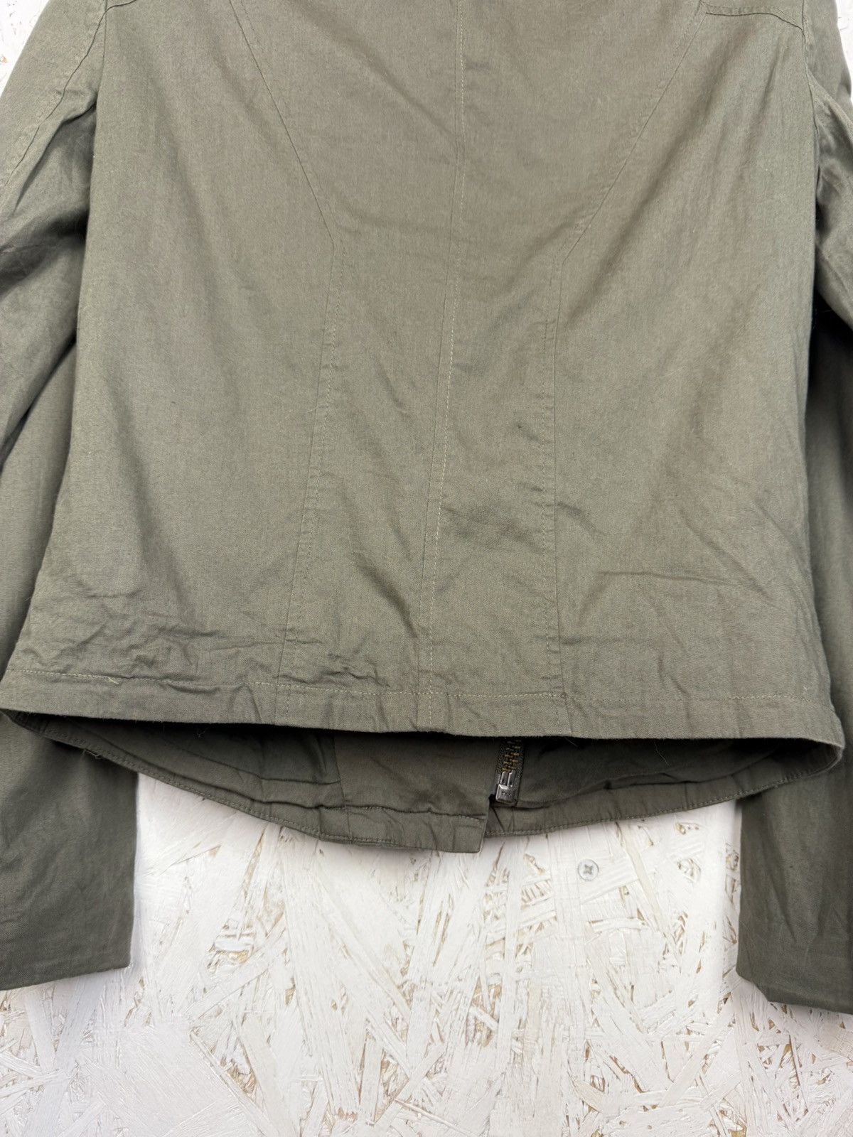 Helmut Lang Helmut Lang Draped Cotton Biker Jacket In Green Size S Size S / US 4 / IT 40 - 7 Thumbnail