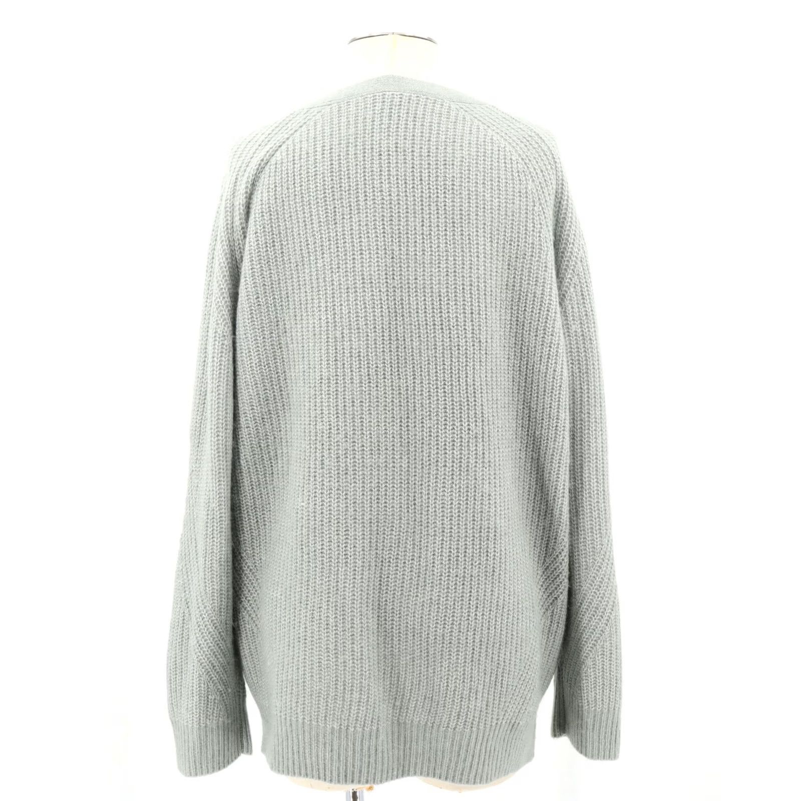 Allsaints AllSaints Cardigan Knit Wool/Alpaca Green Bay L Women's Open-Knit V-Neck Oversized Cardigan, Regular Fit, Fall/ Winter/ Spring, Green, Sweater, Size L Size L / US 10 / IT 46 - 2 Thumbnail