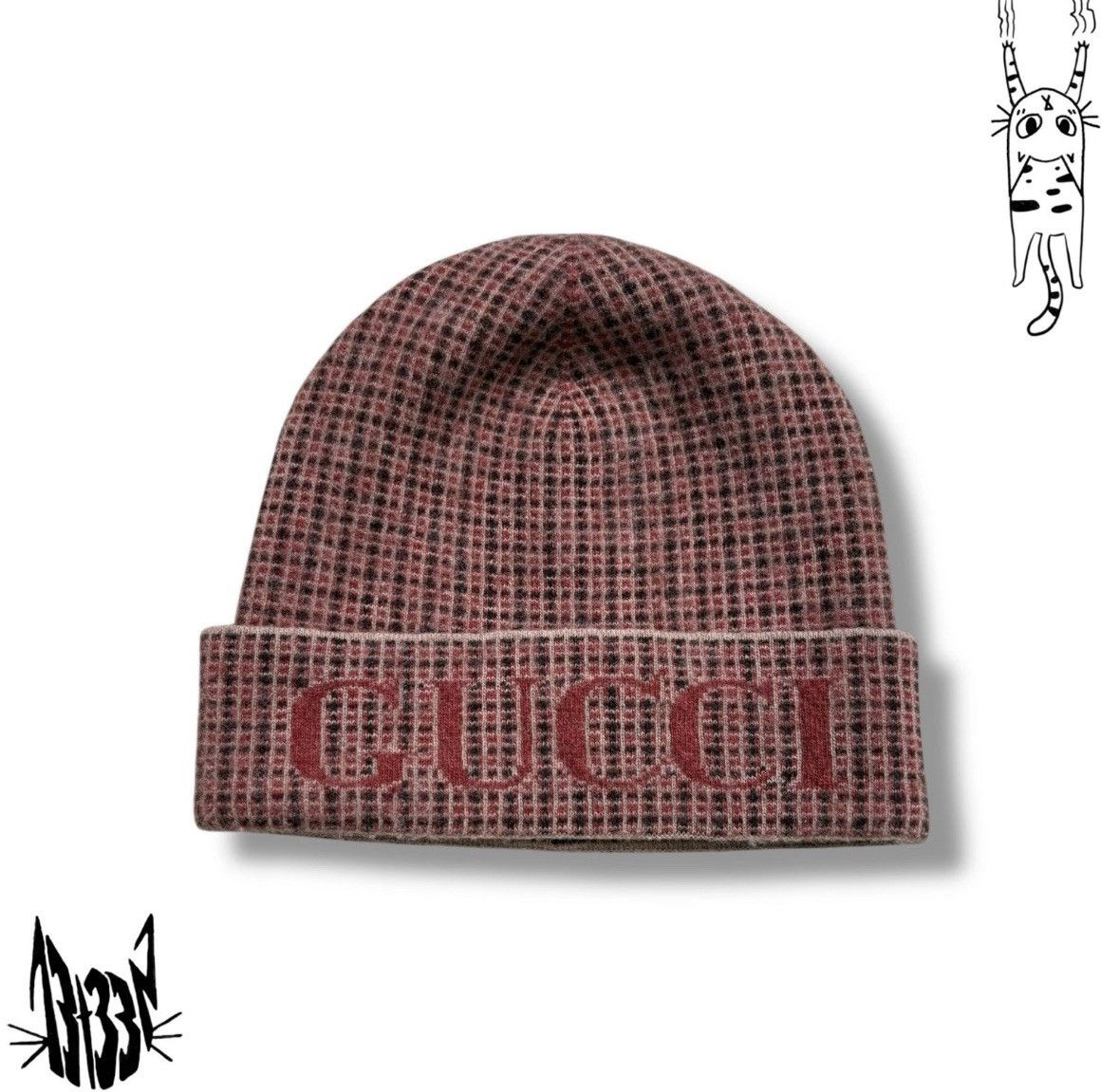 Gucci Gucci Size M Beanie Hats Wool Red Beanie Size ONE SIZE - 1 Thumbnail