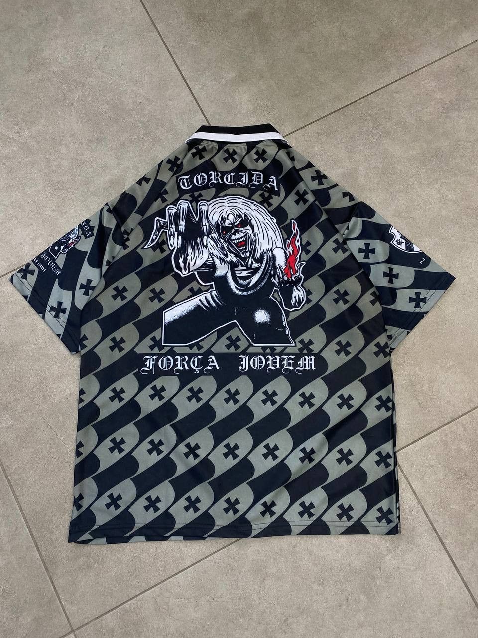 Vintage Vintage Vasco da Gama Torcida Forca Jovem Jersey Size US L / EU 52-54 / 3 - 3 Thumbnail