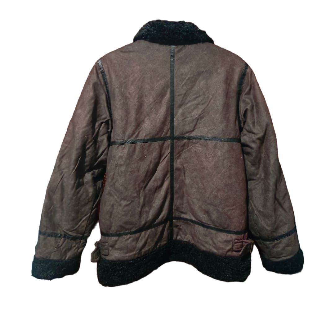 14th Addiction × If Six Was Nine × Yasuyuki Ishii Japanese~ Crazy Fur Pilot Leather Suede Jacket by Xoxo Jeans Size US M / EU 48-50 / 2 - 3 Thumbnail