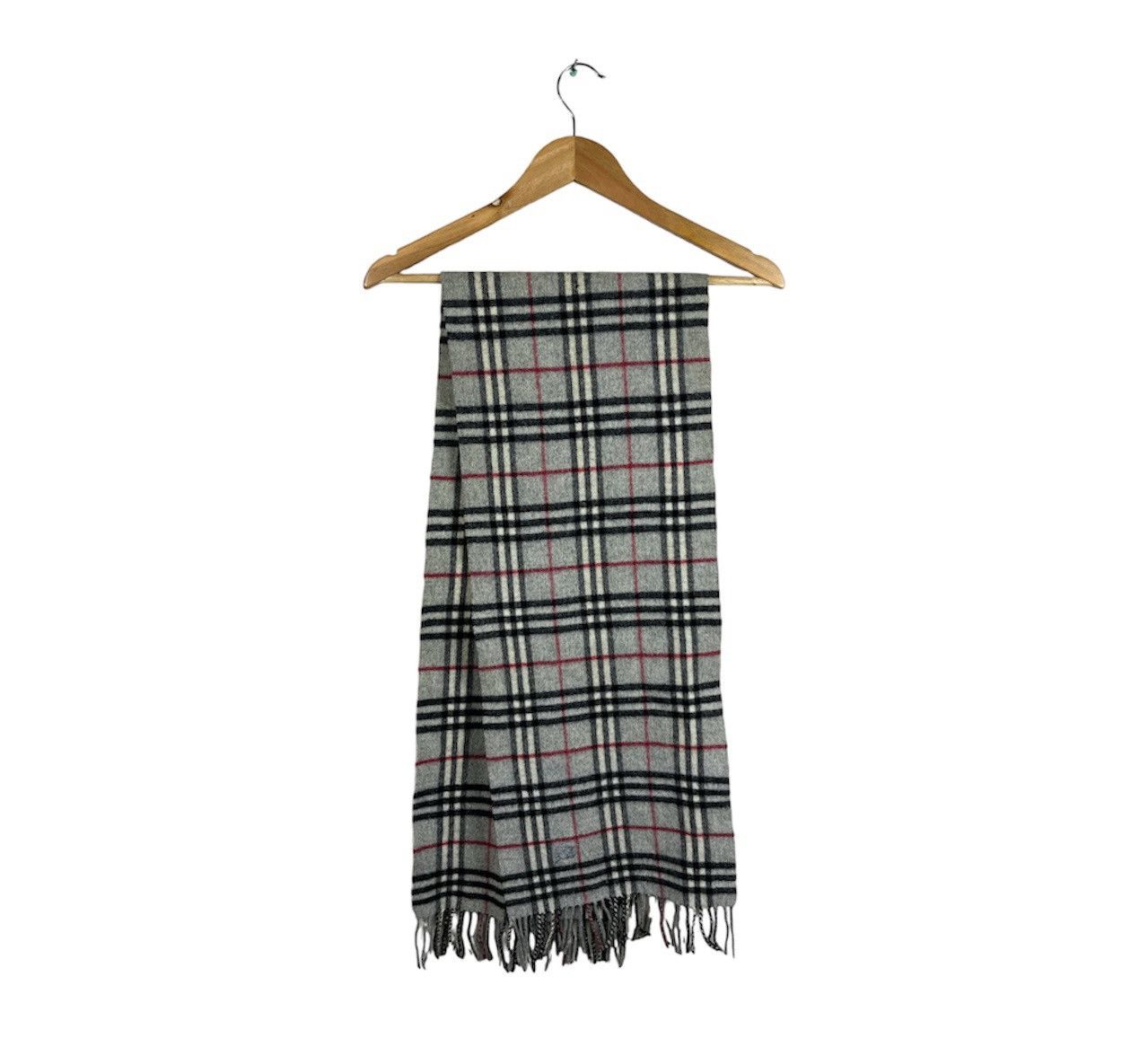 Burberry × Vintage Vintage Burberry London lambs wool checked scarf muffler Size ONE SIZE - 2 Thumbnail