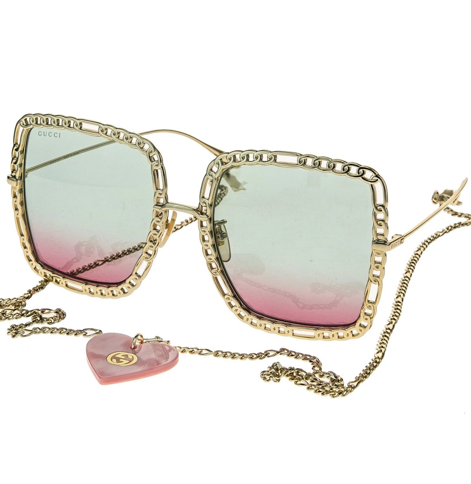 Gucci GUCCI GG1033S 1033 Gold Pink Detachable Necklace Pendant Size ONE SIZE - 13 Thumbnail