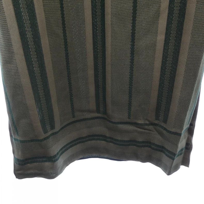 Issey Miyake Issey Miyake size:3 Dark green striped pleated trousers Size 31" - 3 Thumbnail