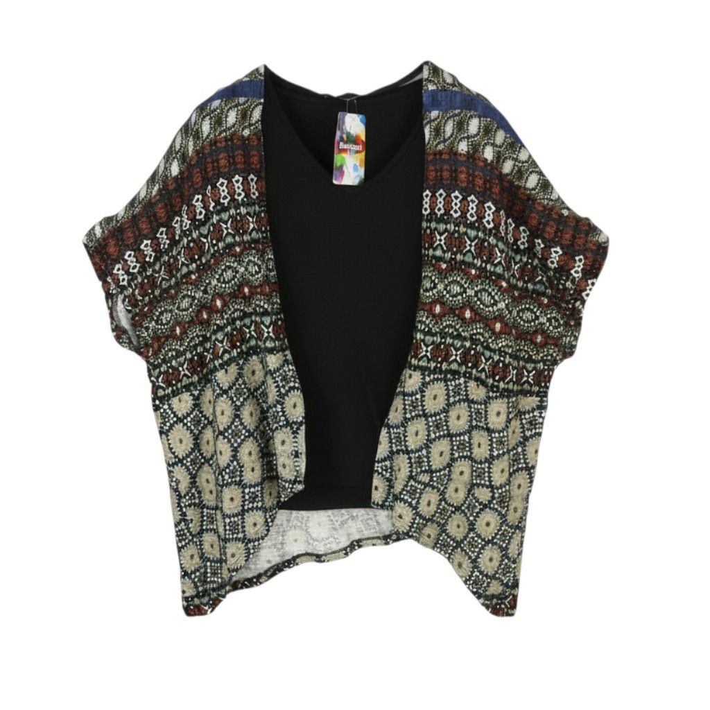 Desigual JAMIL L Asymmetric Drape 2in1 Jumper 88463 Size L / US 10 / IT 46 - 1 Thumbnail