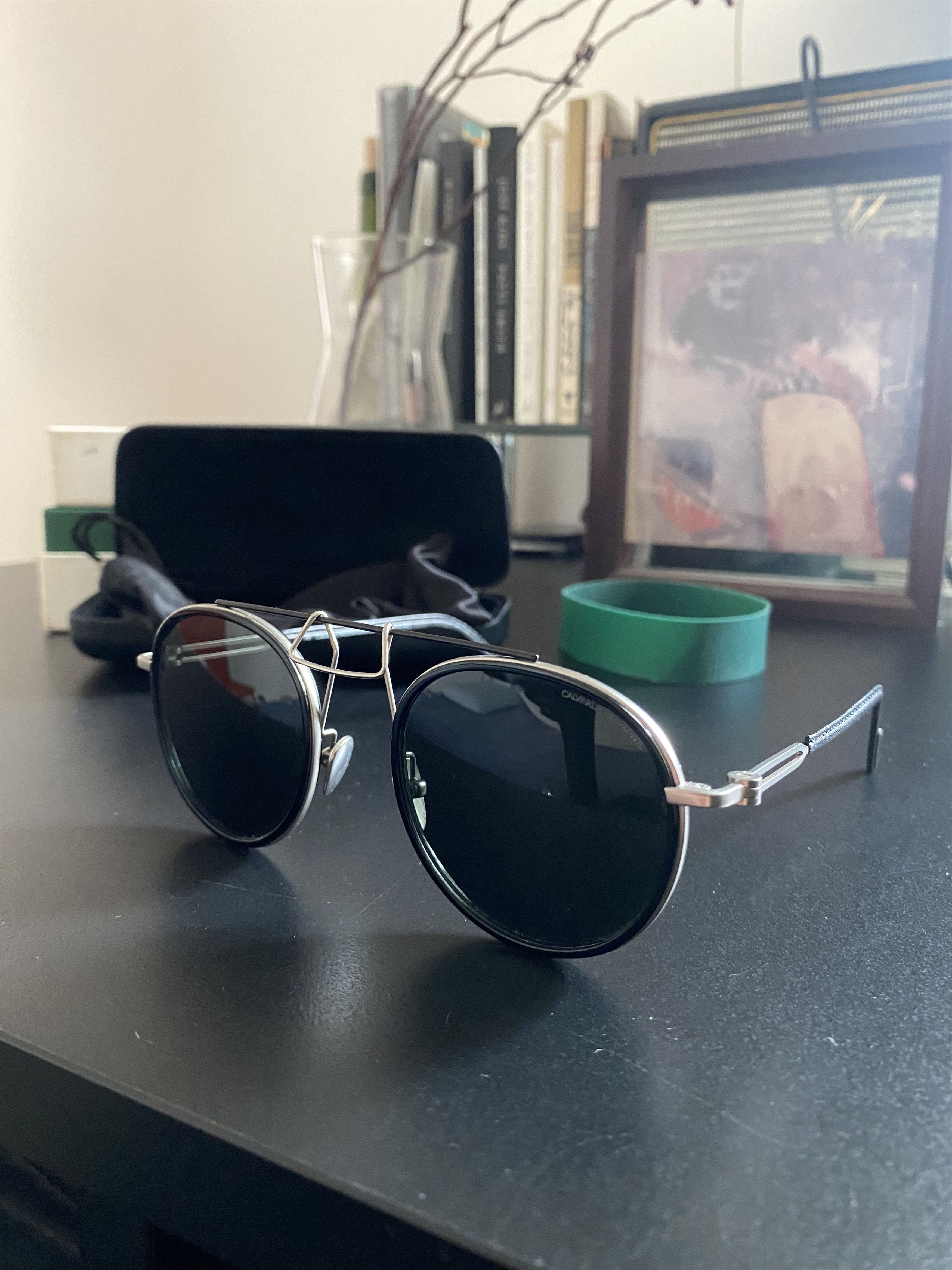 Calvin Klein 205W39NYC Titanium Light weight 205W39NYC Sunglasses Size ONE SIZE - 11 Thumbnail