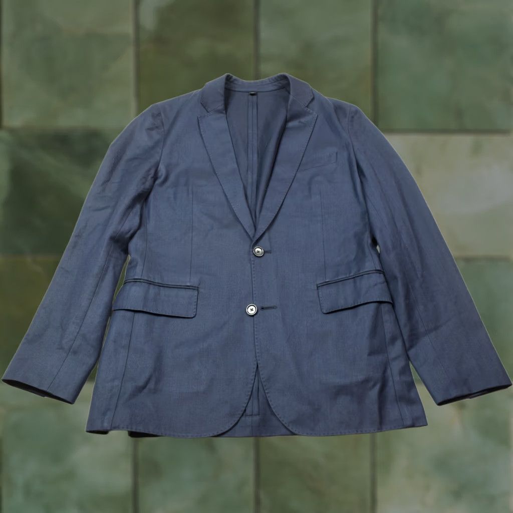 J.Crew J.Crew Ludlow Blazer Mens 38R Blue Wool Cotton Slim-fit Unstructured Two-Button Size 38R - 1 Thumbnail