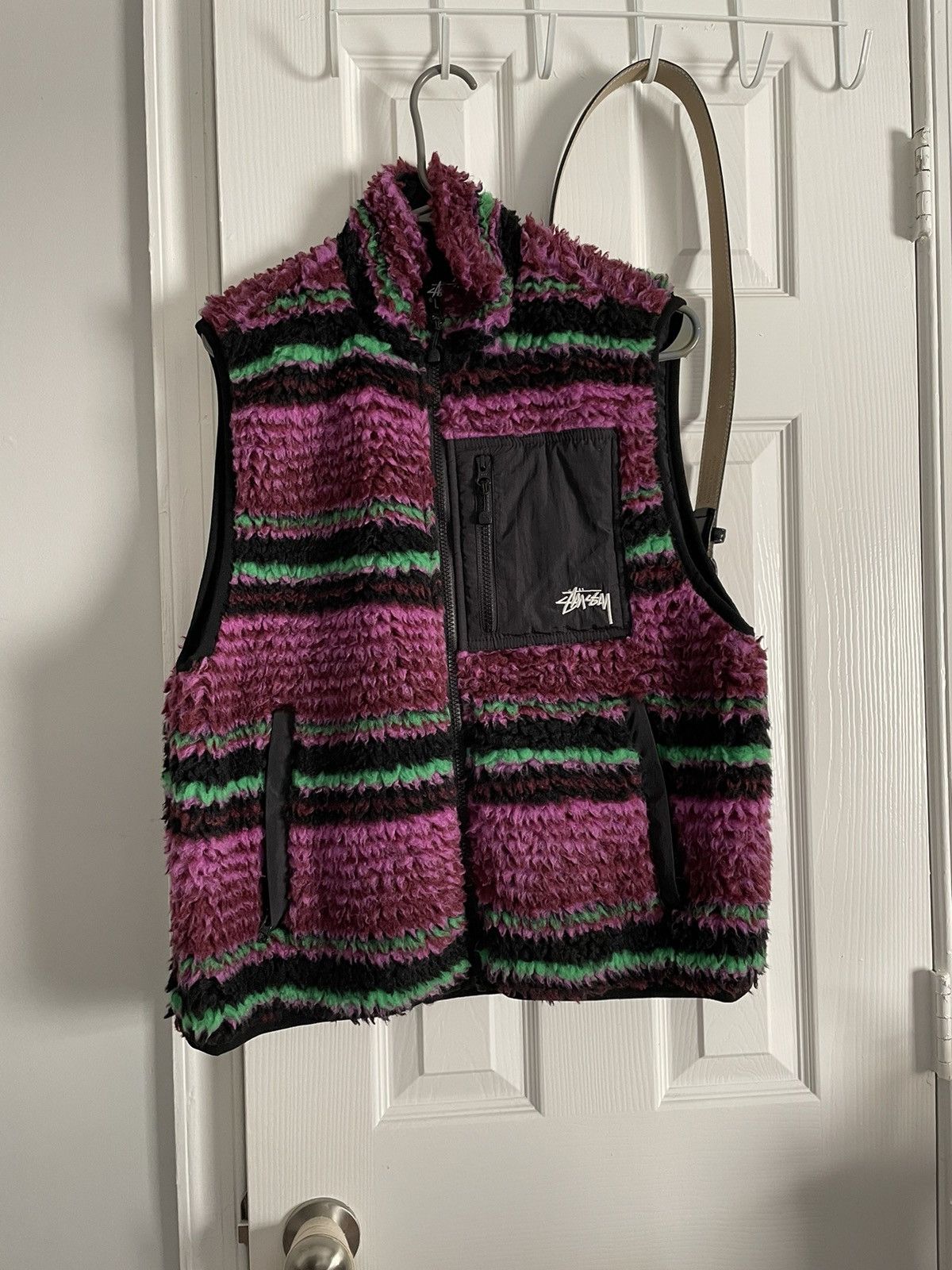 Stussy Stussy Striped Sherpa Vest | Grailed