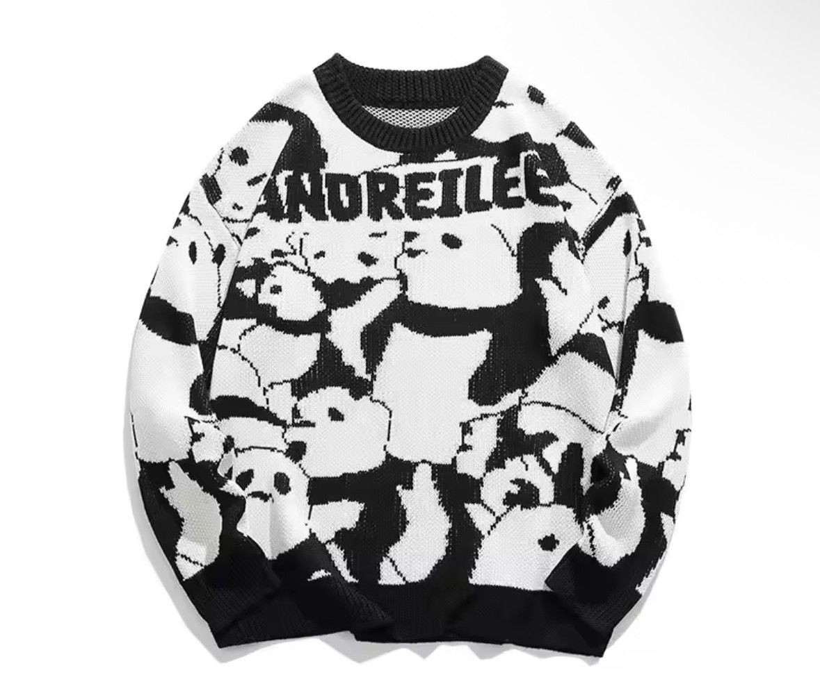 Other Street Retro Y2K Cartoon Panda Jacquard Knitwear Size US L / EU 52-54 / 3 - 1 Thumbnail