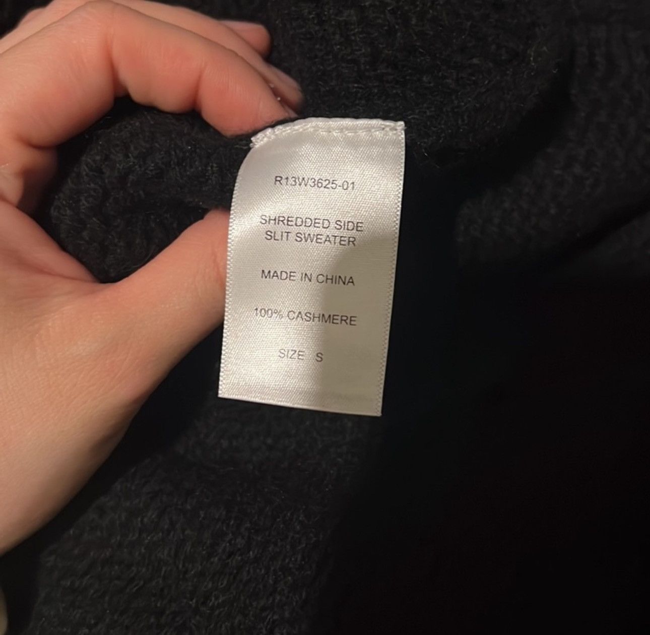 R13 R13 Black Cashmere sweater in S Size S / US 4 / IT 40 - 3 Thumbnail