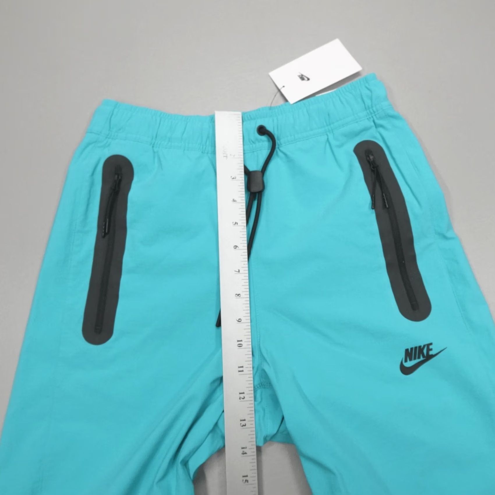 Nike Nike Tech Woven Pants Mens XS Dusty Cactus HM8241-345 Pants Regular Tapered Inseam 28 in Blue Nylon Spandex Cross Training Gym Running Activewear Size US 27 - 6 Thumbnail