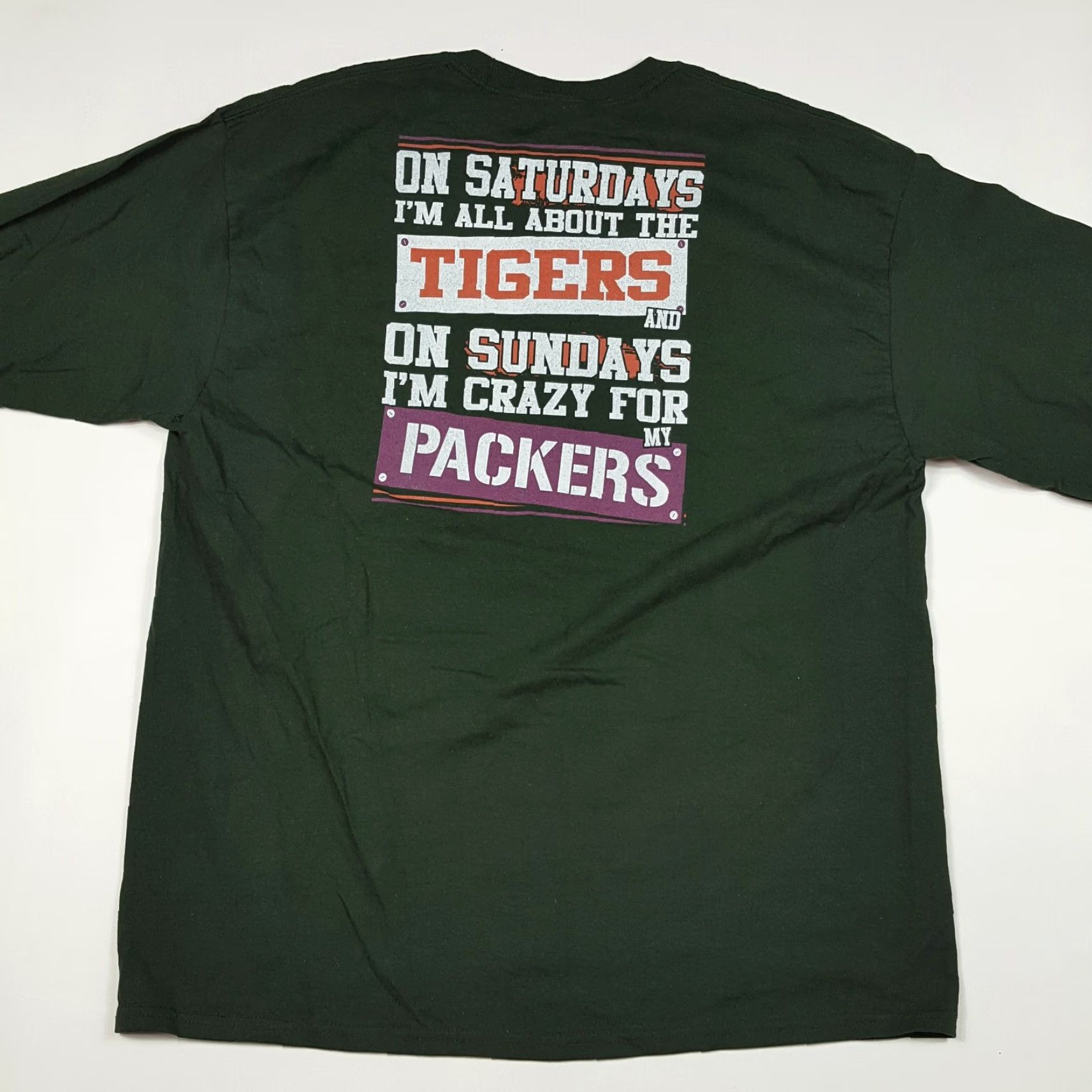Gildan VINTAGE Green Bay Packers Football Men's Size XL Green Long Sleeve NFL Sports T Shirt Size US XL / EU 56 / 4 - 4 Thumbnail