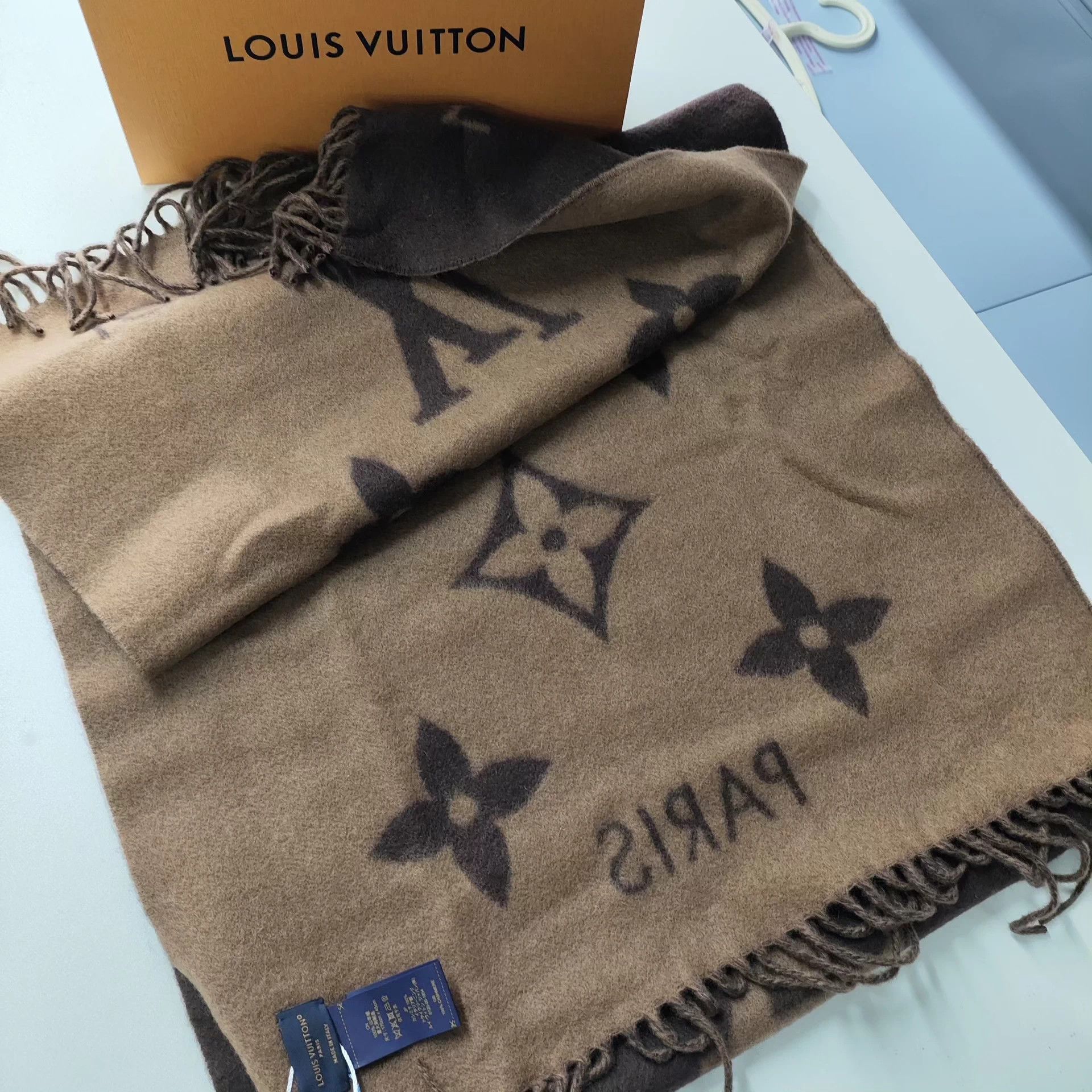 Louis Vuitton LV cashmere colorblocked scarf 170/45 Size ONE SIZE - 3 Thumbnail