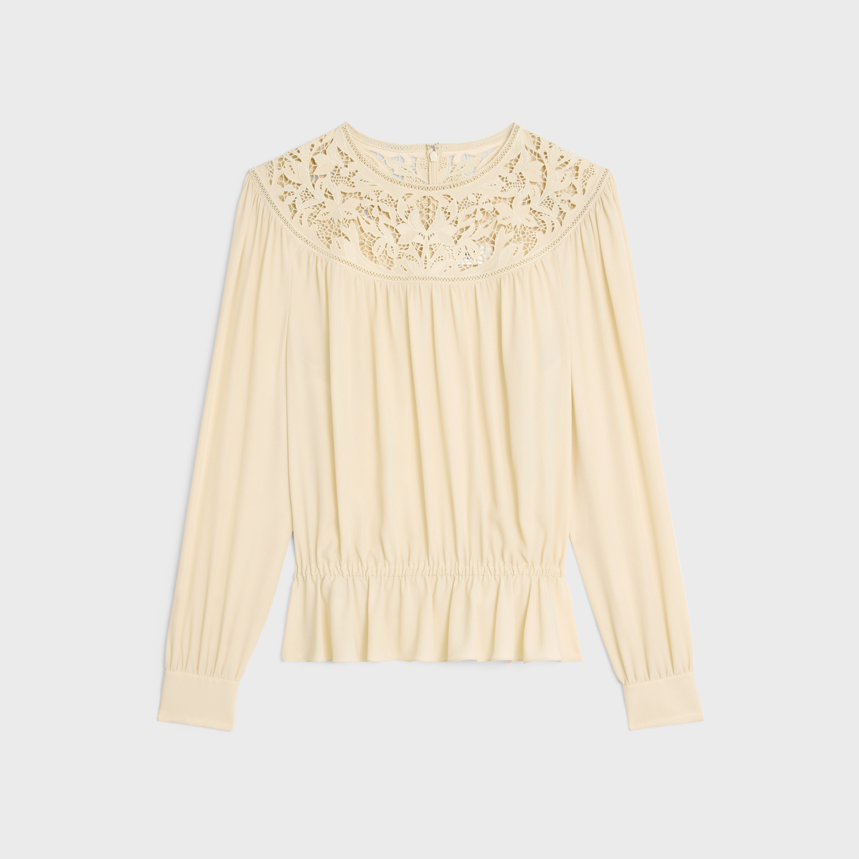 Celine guipure blouse in silk crepe and acetate Size M / US 6-8 / IT 42-44 - 1 Thumbnail