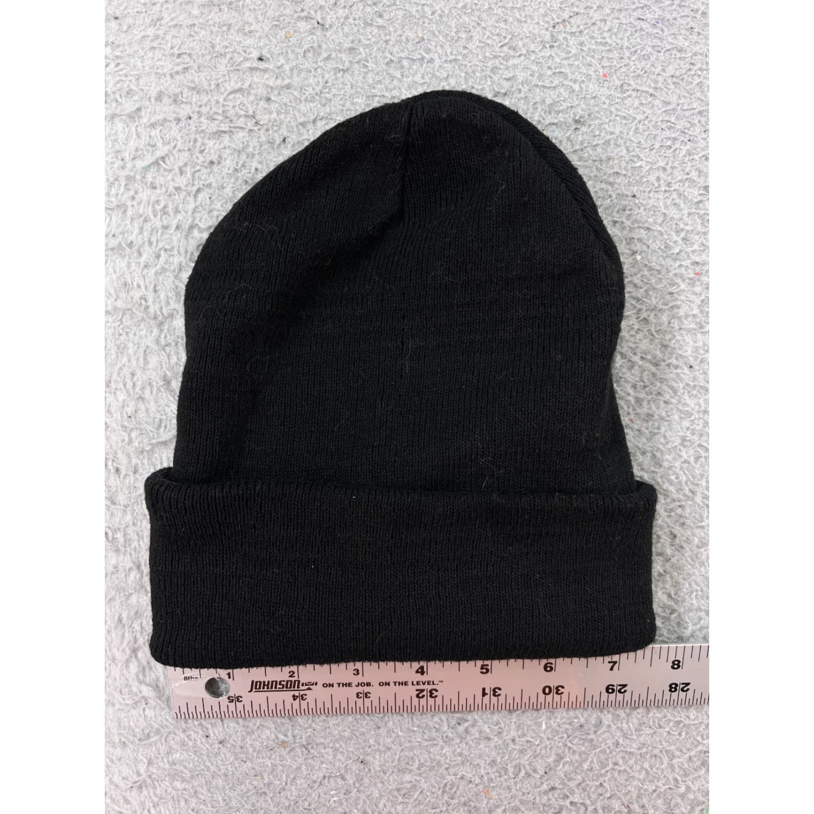 Vintage Beanie Toque Adult One Size Black Knit Acrylic Polyester Lined Winter Snow Ski Size ONE SIZE - 2 Thumbnail