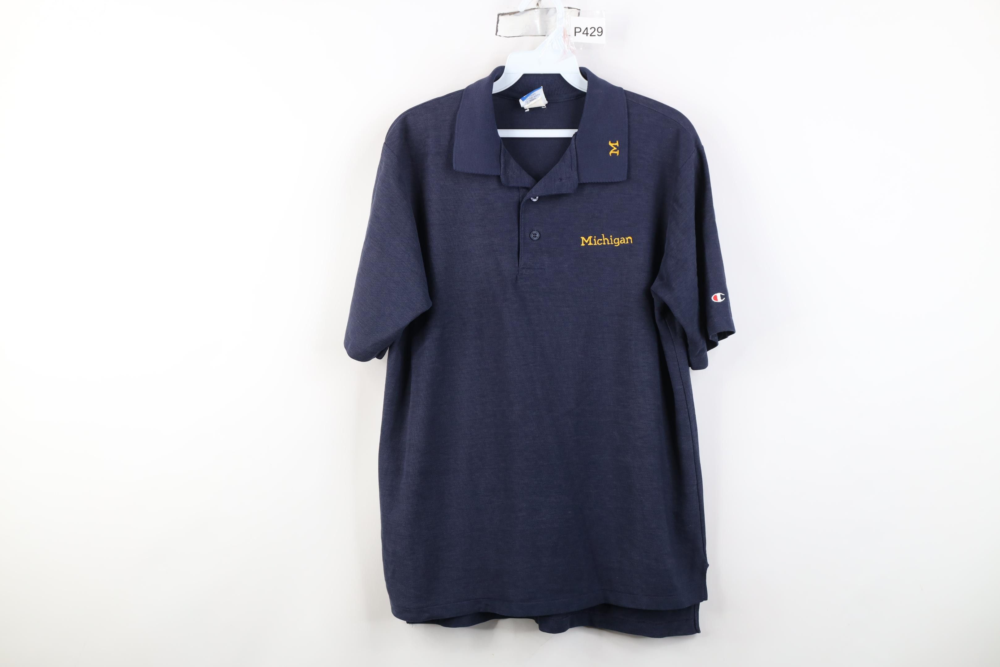 Champion Vintage 80s 90s Champion University of Michigan Polo Shirt Size US L / EU 52-54 / 3 - 1 Thumbnail