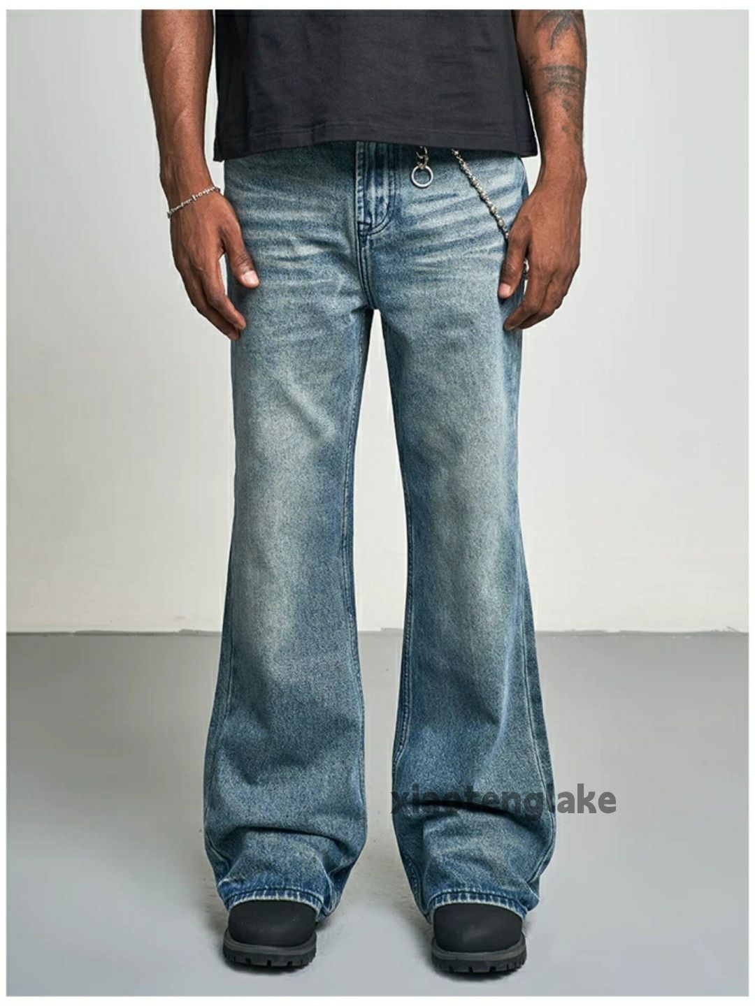 Jean × Vintage washed faded cleanfit yuppie bootcut punk flared jeans Size US 32 / EU 48 - 1 Thumbnail