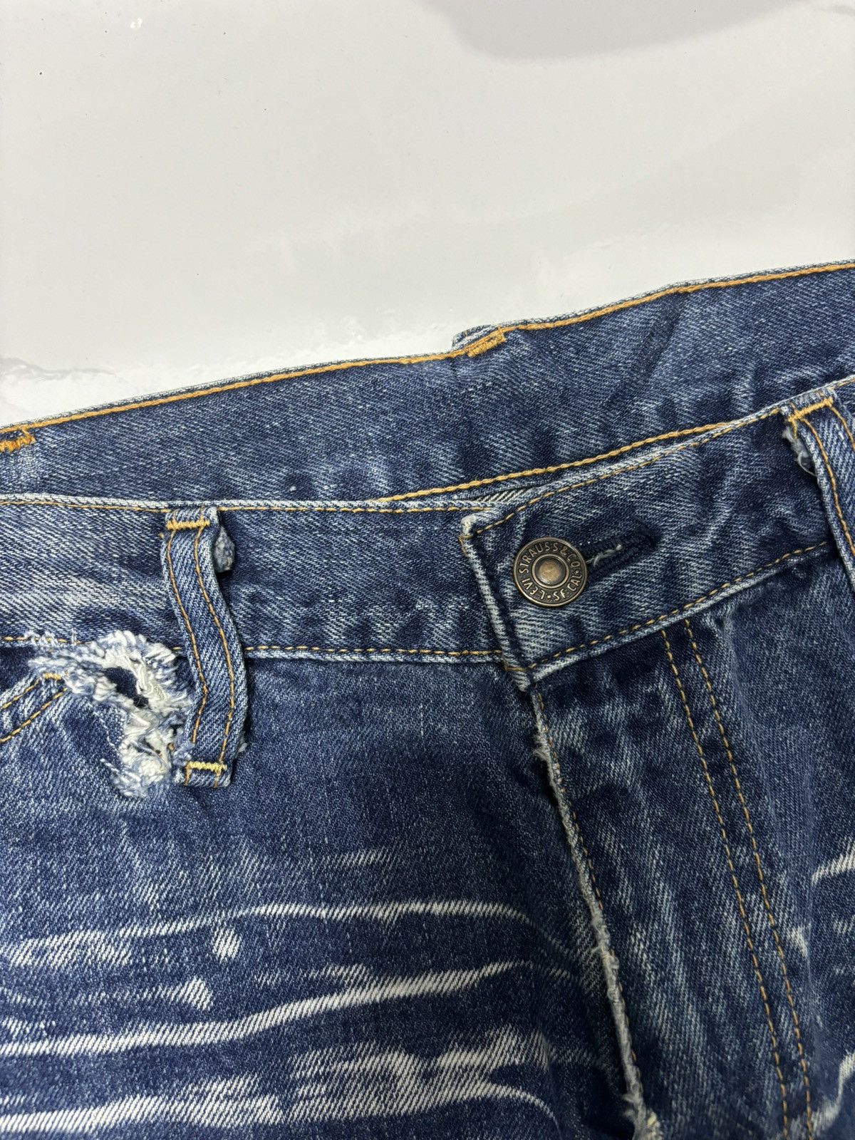 Levi's × Vintage 🔥Vintage Levis 646 Orange Tab Flare Jeans Distressed Denim Size US 32 / EU 48 - 12 Thumbnail