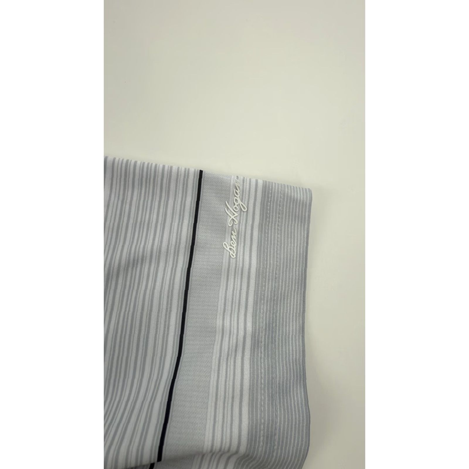 Hogan Ben Hogan Polo Shirt Mens 2XL Gray White Striped Performance Golf Lightweight Size US XXL / EU 58 / 5 - 2 Thumbnail