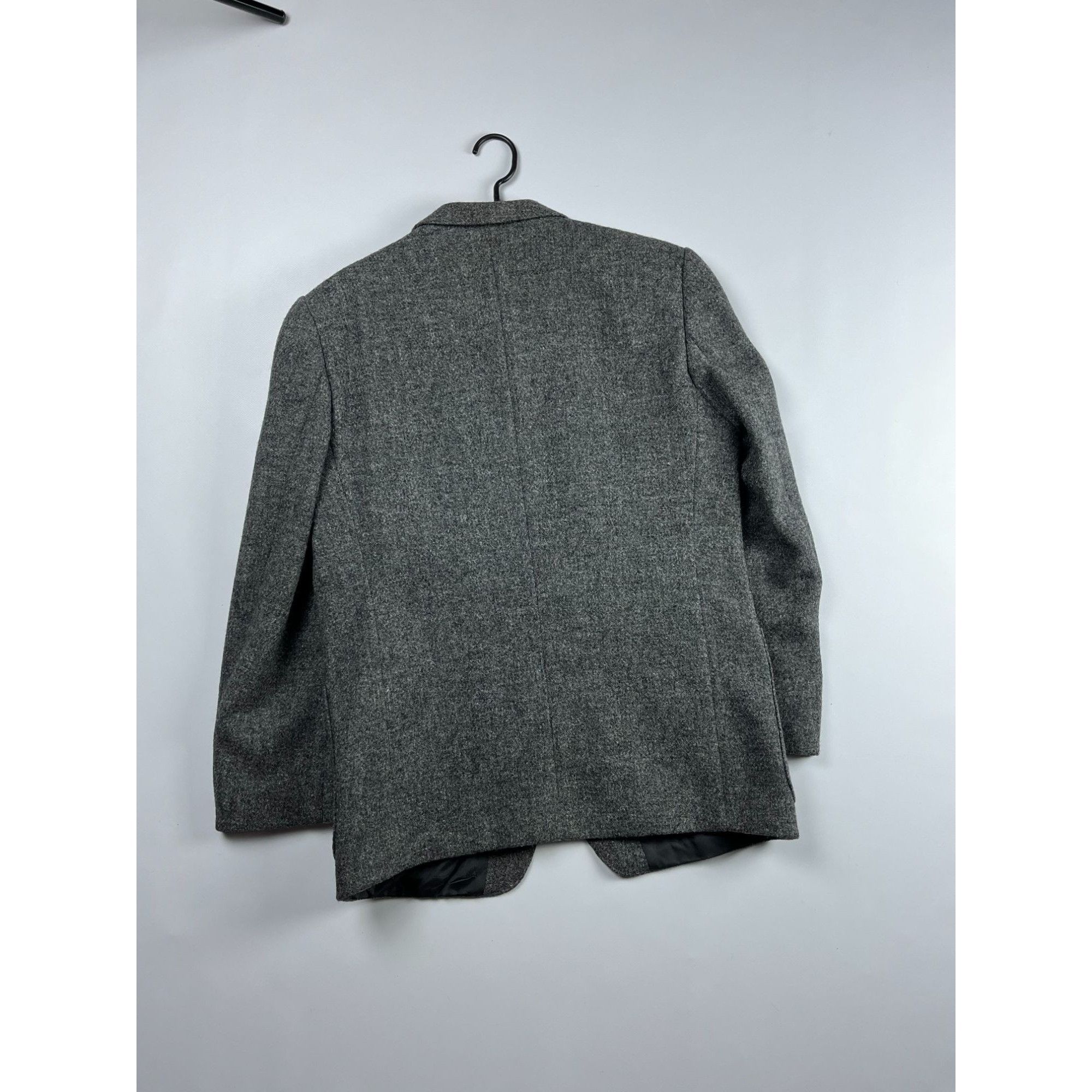 Harris Tweed × Vintage Harris Tweed Gray Wool Blazer Classic Fit Size 40R - 4 Thumbnail
