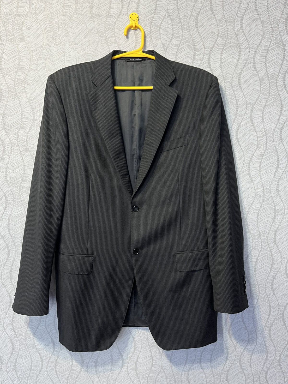 Canali Canali Pure Wool Men’s Black Striped 2 Piece Blazer Jacket Size 44R - 1 Thumbnail