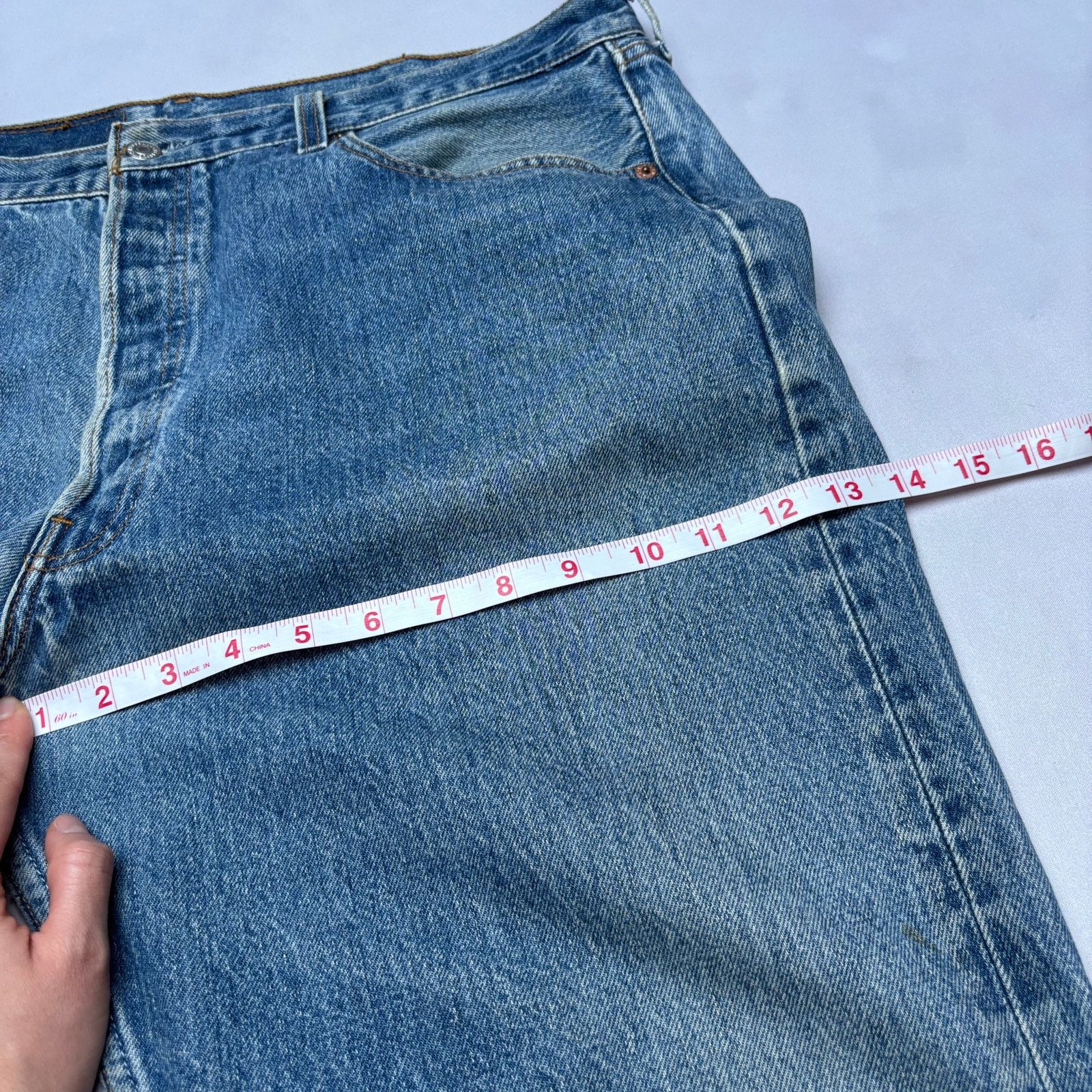 Levi's × Vintage Vintage 90s Levi's 501 XX Straight Leg Jeans 40x34 (38x27.5) Size US 38 / EU 54 - 9 Thumbnail