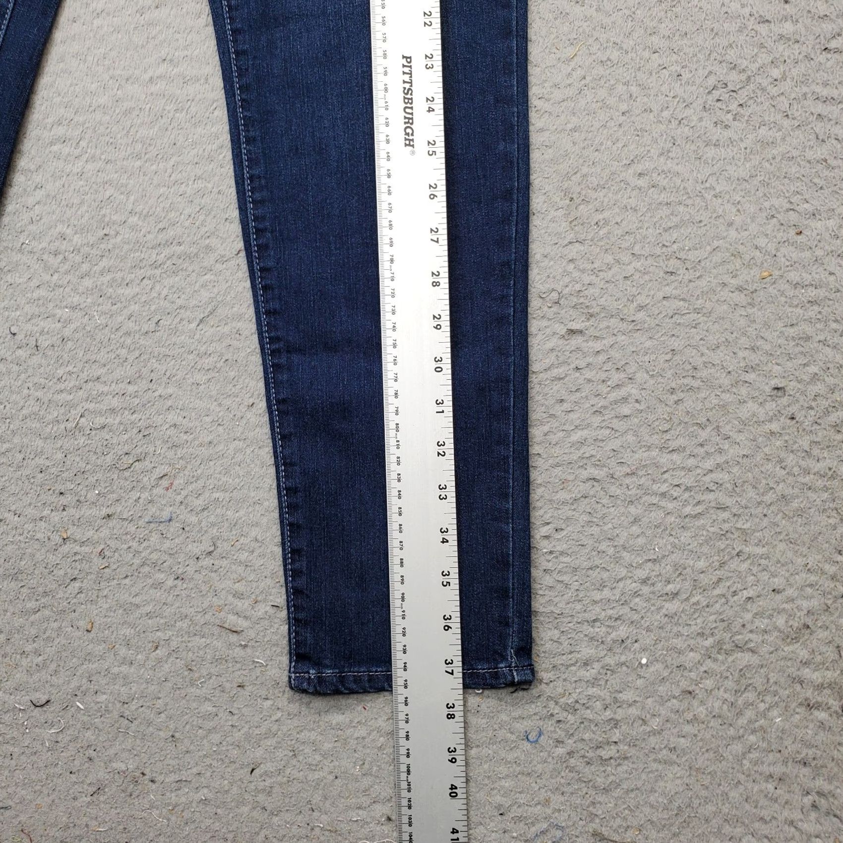 Jessica Simpson Jessica Simpson Jeans Womens 8 Blue Whiskered Denim Stretch High Rise Skinny Leg Shirt? Size 30" / US 8 / IT 44 - 7 Thumbnail