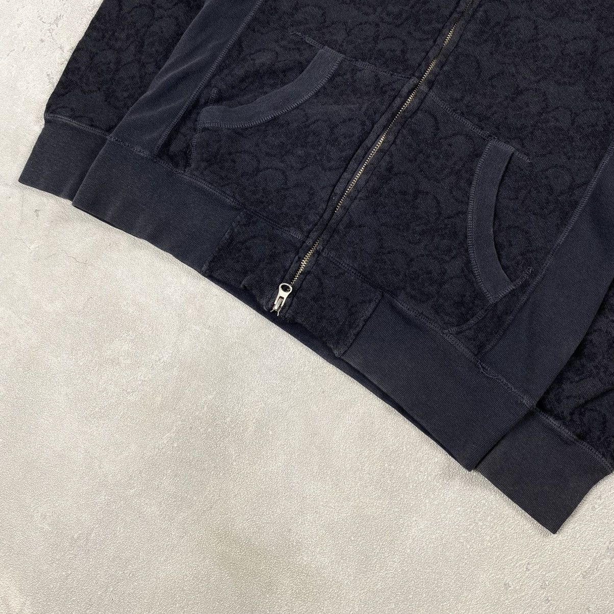 14th Addiction Japanese Heritage Stone Skull Pattern Zip Hoodie Sweatshirt Size US M / EU 48-50 / 2 - 6 Thumbnail