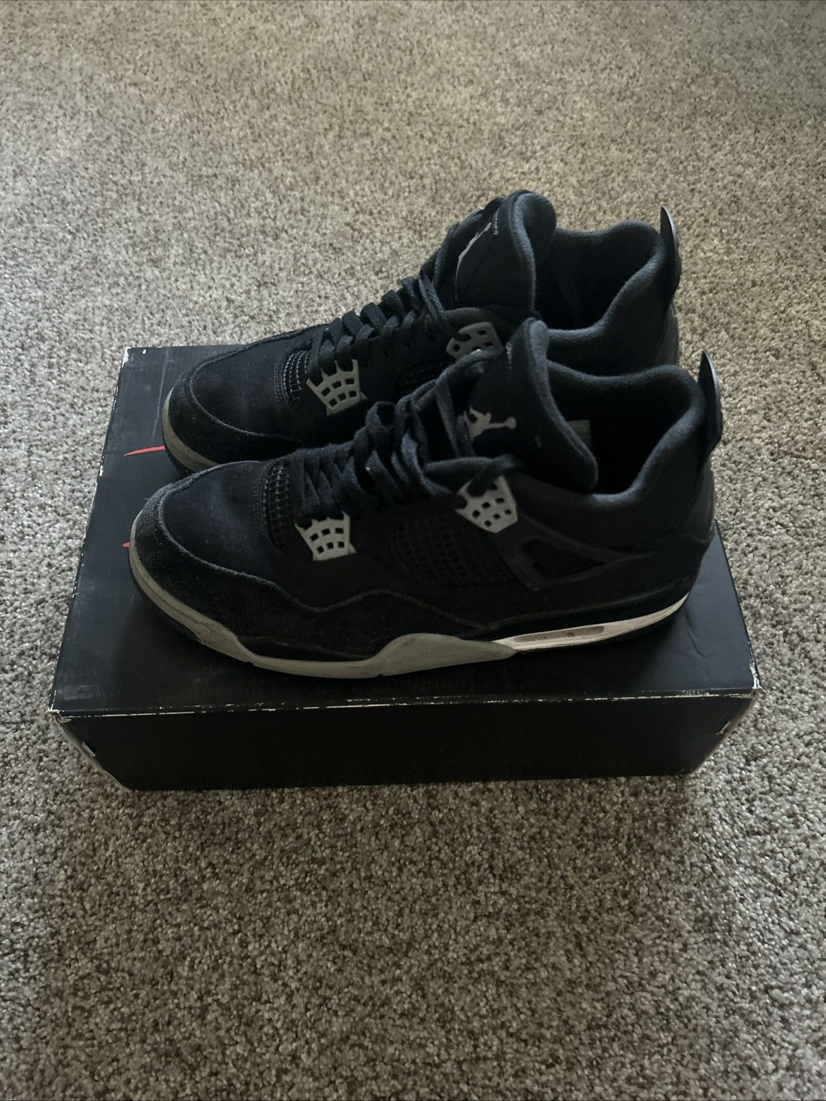 Jordan Brand Jordan 4 Black Canvas Size US 9.5 / EU 42-43 - 4 Thumbnail