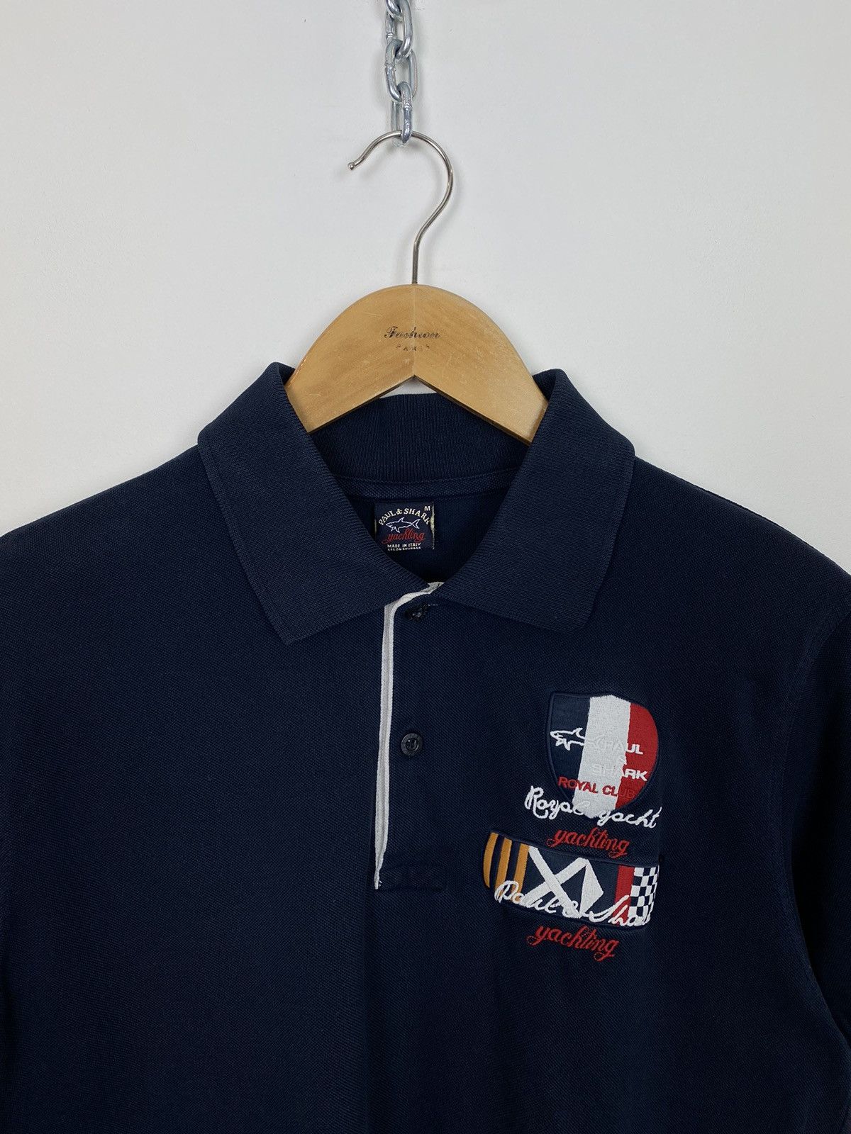 Paul & Shark Vintage Paul & Shark Made In Italy Polo Shirt Embroidered Size US M / EU 48-50 / 2 - 2 Thumbnail