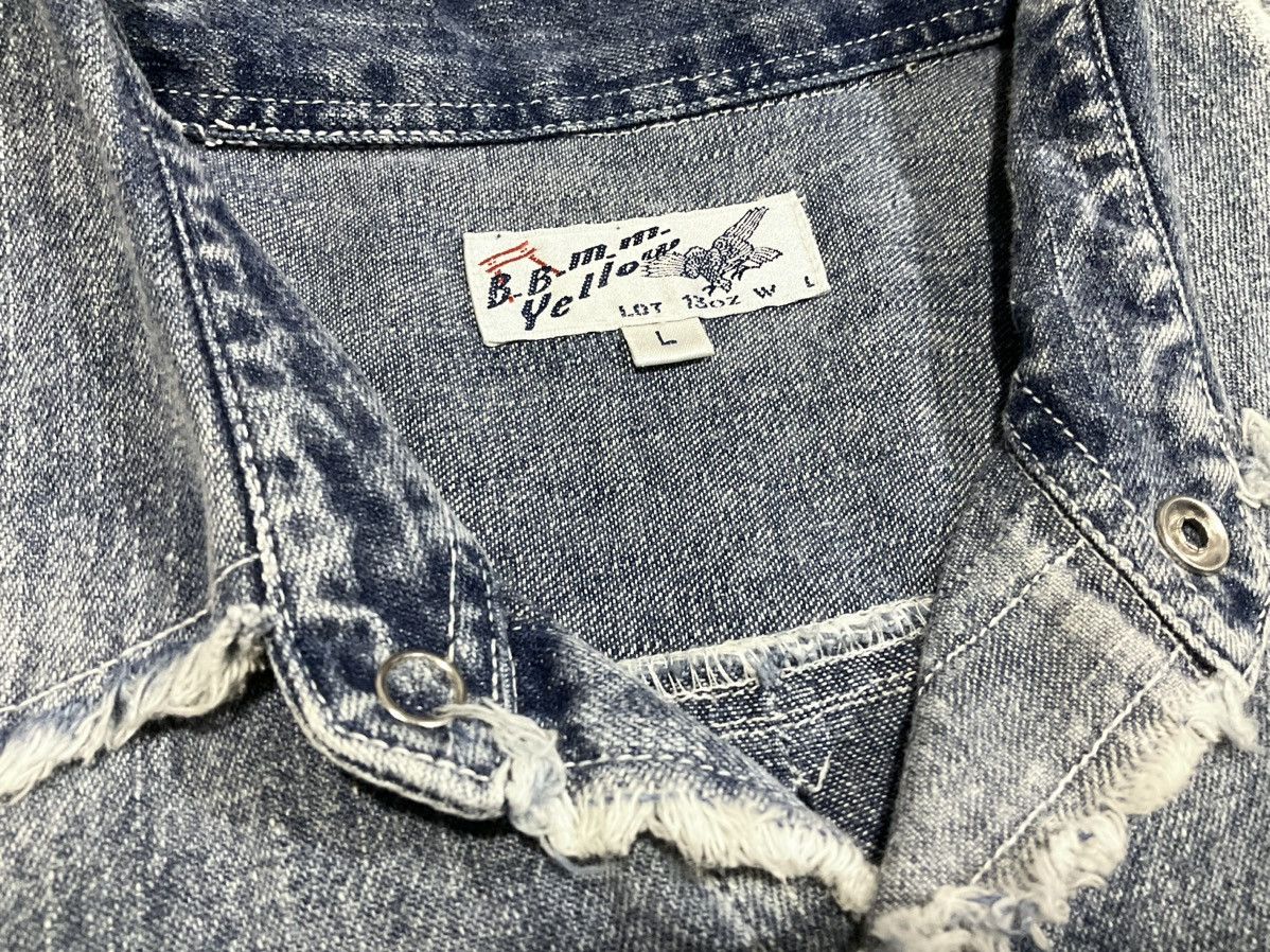 Hysteric Glamour × If Six Was Nine × Le Grande Bleu (L.G.B.) 🔥Sick Y2K Japanese Denim Frayed Bondage Shirt Lgb Style Size US L / EU 52-54 / 3 - 9 Thumbnail