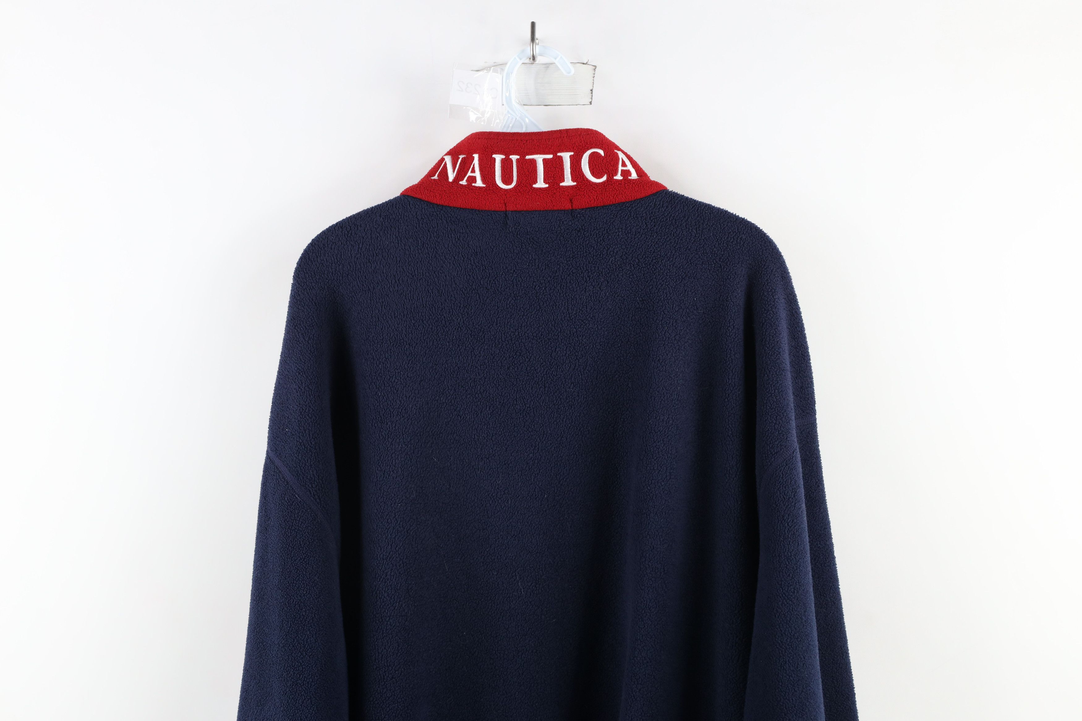Nautica × Vintage Vintage 90s Nautica Out Half Zip Fleece Pullover Sweater USA Size US XL / EU 56 / 4 - 11 Thumbnail