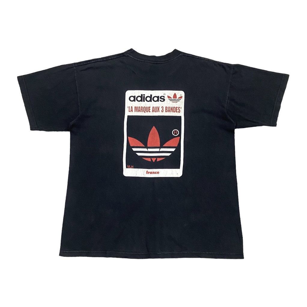 Adidas Vintage 90s Adidas France Trefoil Tshirt Size US L / EU 52-54 / 3 - 1 Thumbnail
