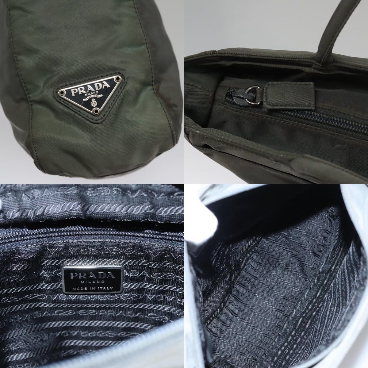 Prada PRADA Tote Bag Nylon Gray Size ONE SIZE - 11 Thumbnail