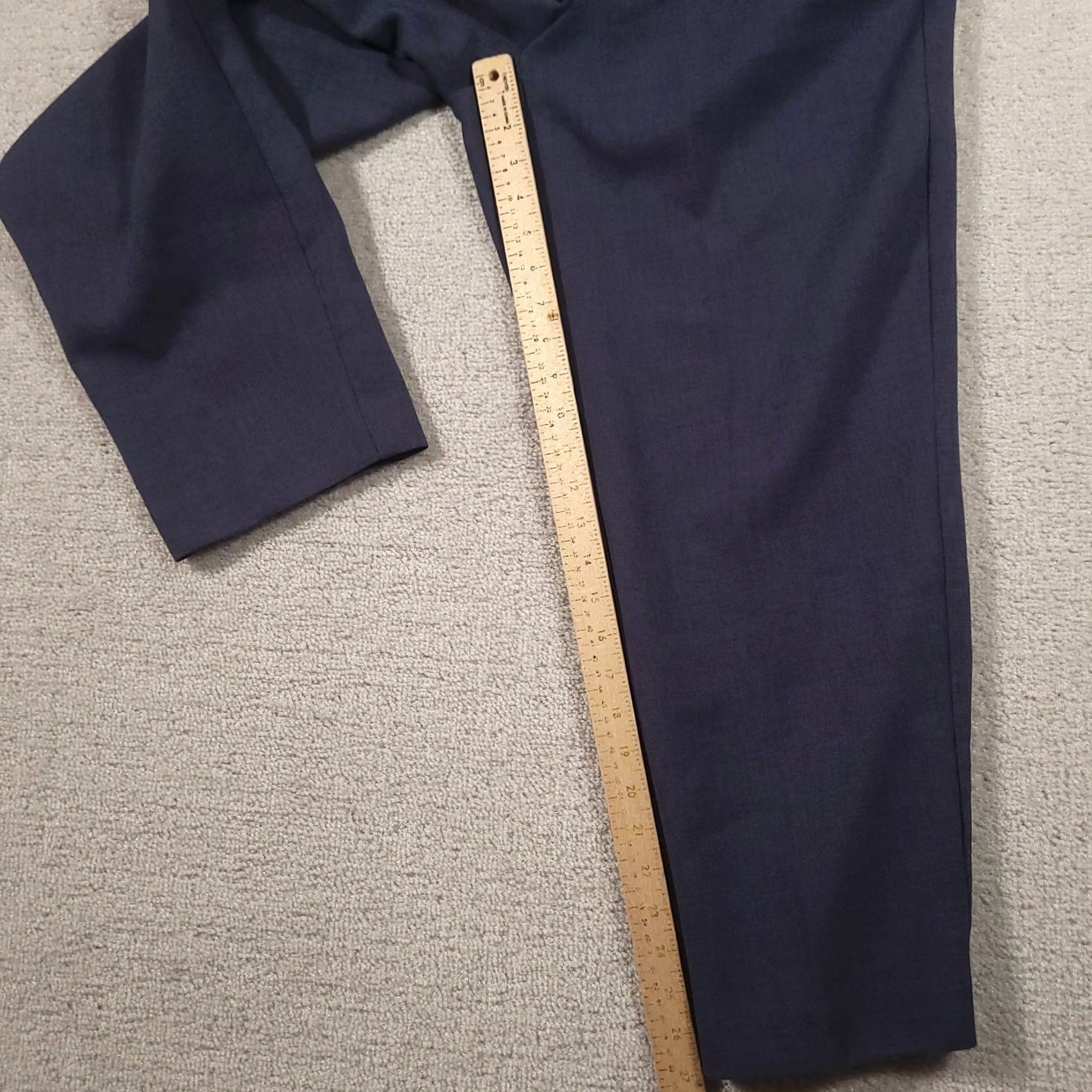 Vintage Alfred Dunner Pants Womens 12 Blue Pull On Elastic Waist Polyester Slacks Size 34" / US 12 / IT 48 - 4 Thumbnail