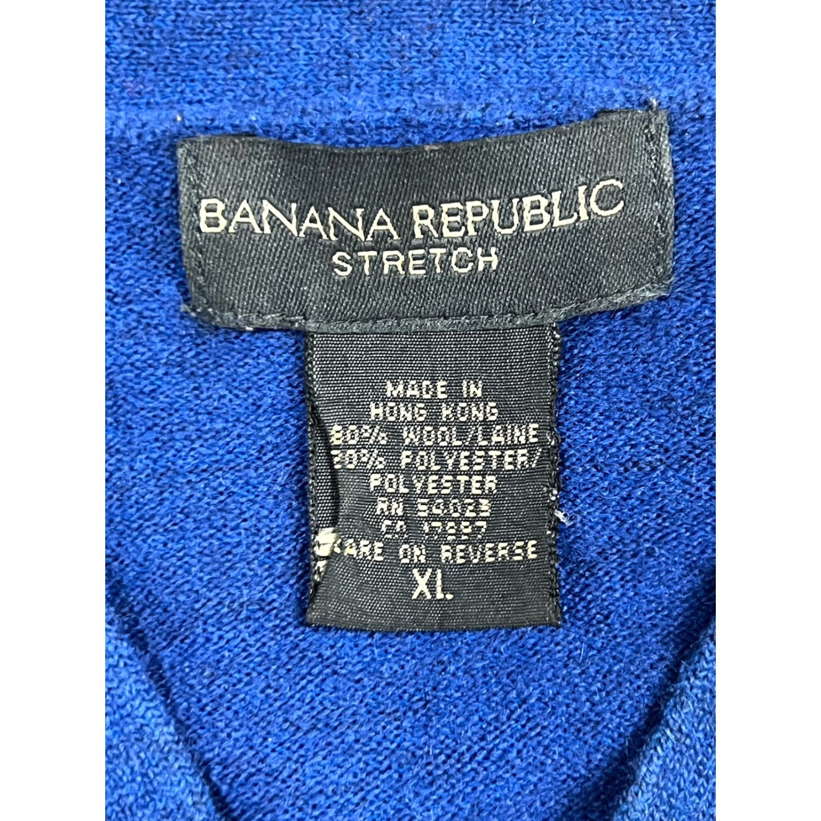Banana Republic VINTAGE Banana Republic Pullover Sweater Men’s XL Blue 80% Wool 20% Poly Hong Kong VTG Size US XL / EU 56 / 4 - 4 Thumbnail