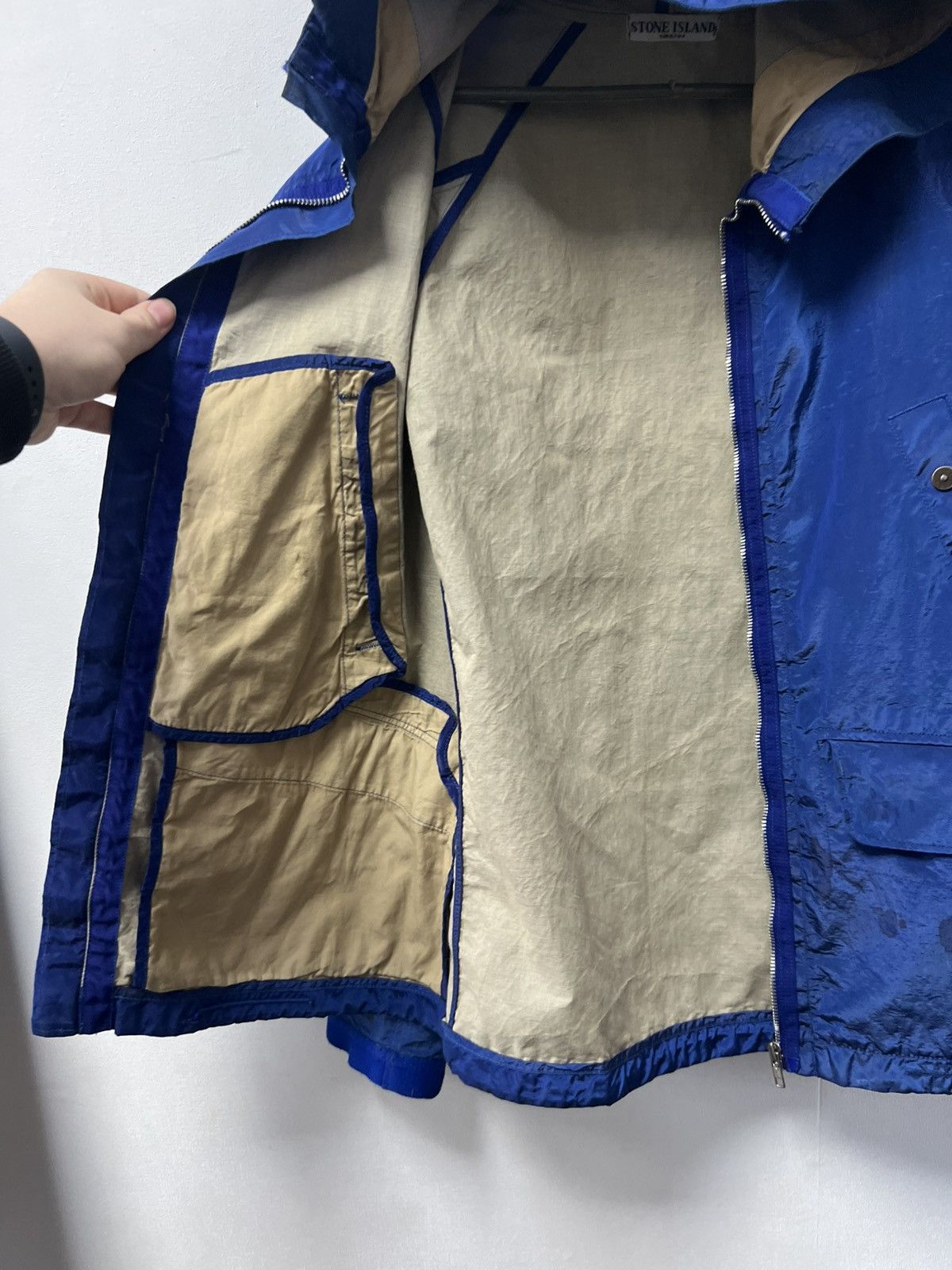 Stone Island Rare Vintage Stone Island Nylon Jacket Metal Blue Mens Size US L / EU 52-54 / 3 - 18 Thumbnail