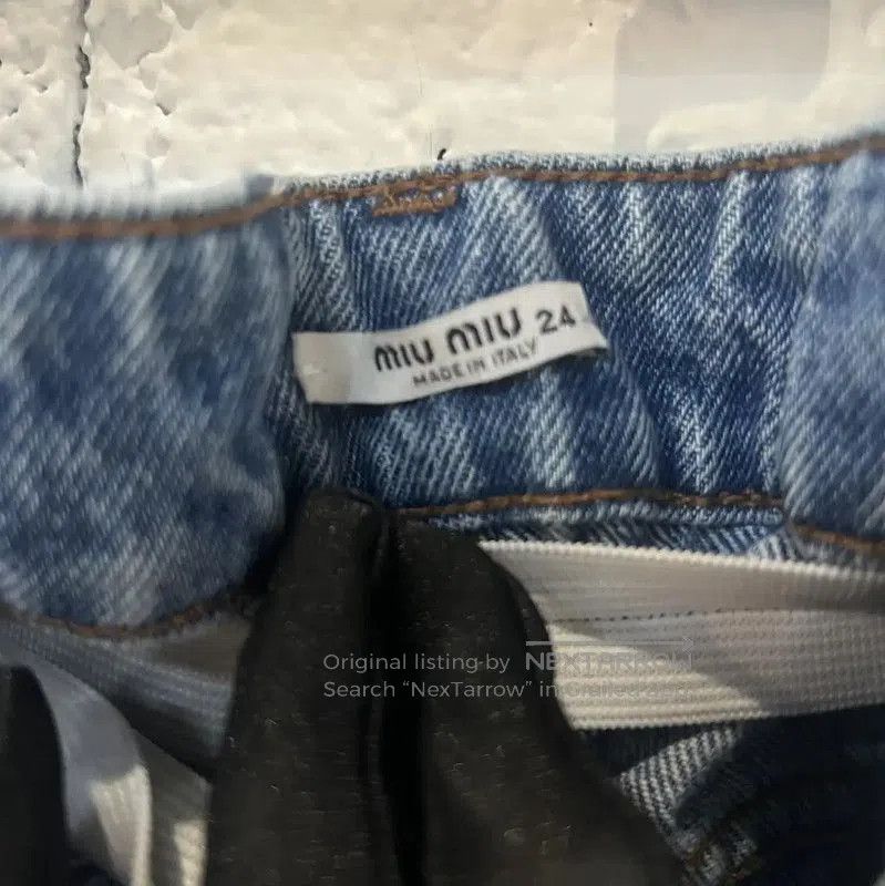 Miu Miu Light Blue Cotton Women's Shorts .