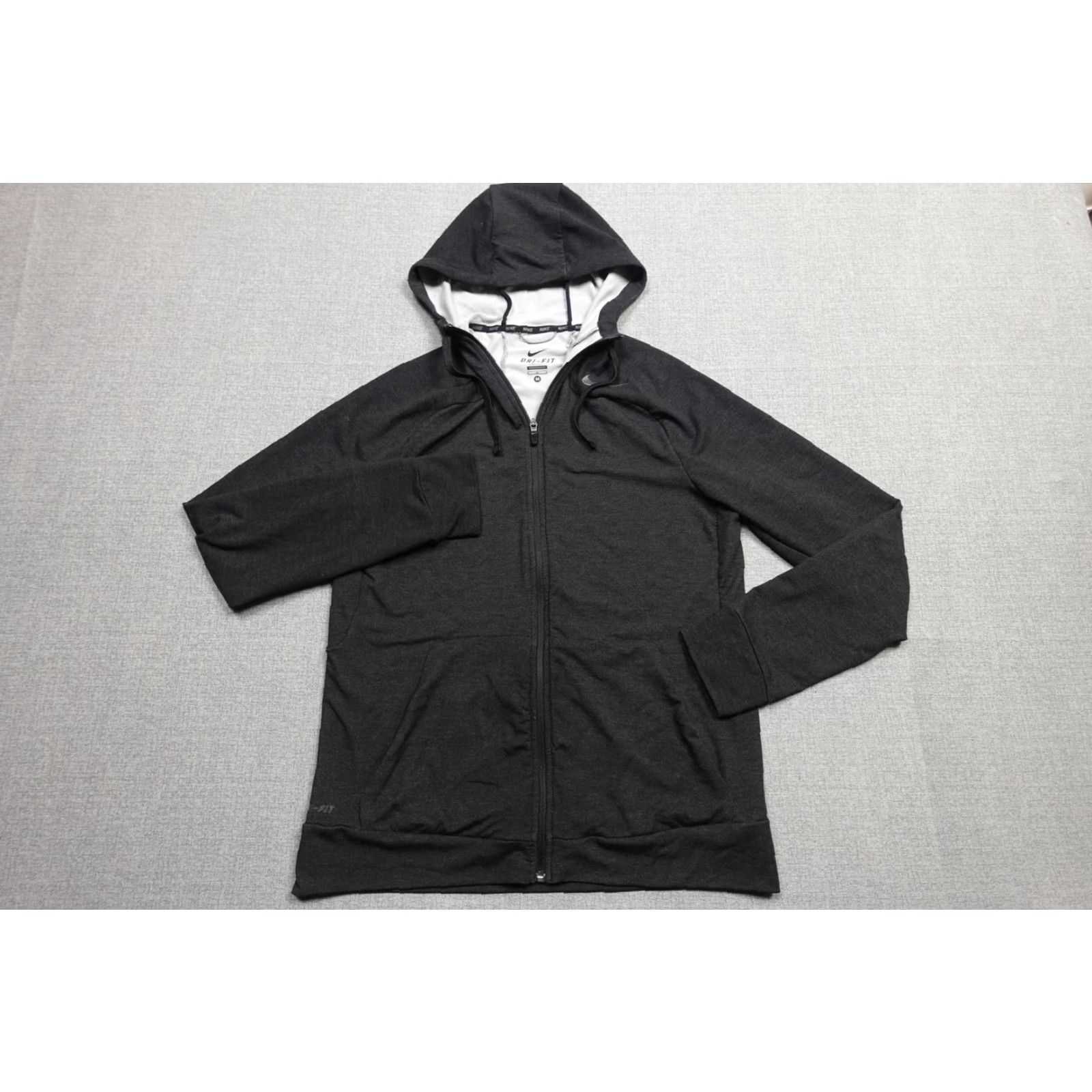 Nike Nike Dri-Fit Hoodie Mens M Gray Full Zip Sweatshirt Athletic Stretch Work Out Size US M / EU 48-50 / 2 - 3 Thumbnail