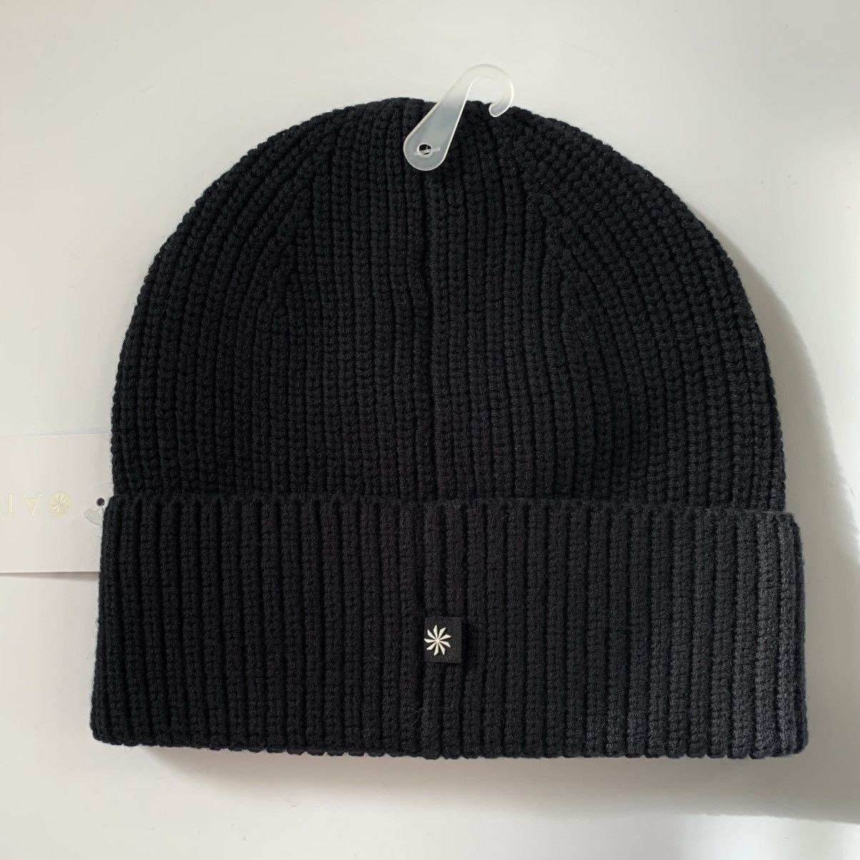 Athleta Athleta wool cotton thick knit beanie all black Size ONE SIZE - 6 Thumbnail