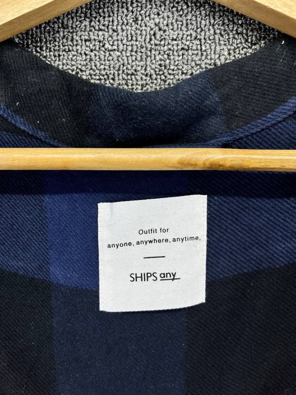 Flannel × Japanese Brand × SHIPS Vintage Ships Shadow Plaid Shirts Button Up Flannnel Size US M / EU 48-50 / 2 - 7 Thumbnail