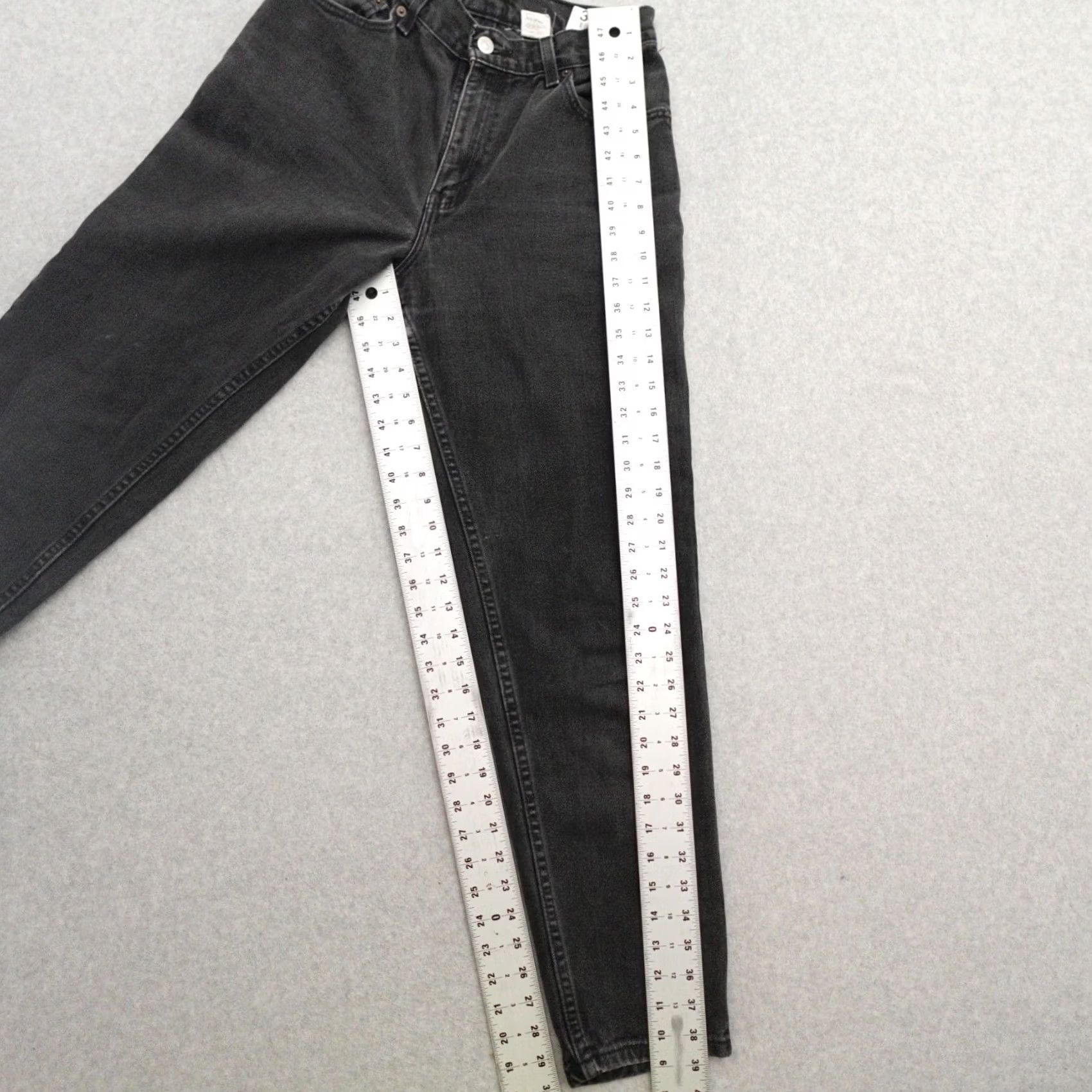 Levi's VINTAGE Levi's 550 Jeans Womens 26 Black Charcoal Wash 26x30 Tapered Relaxed Fit Denim Size 26" / US 2 / IT 38 - 5 Thumbnail